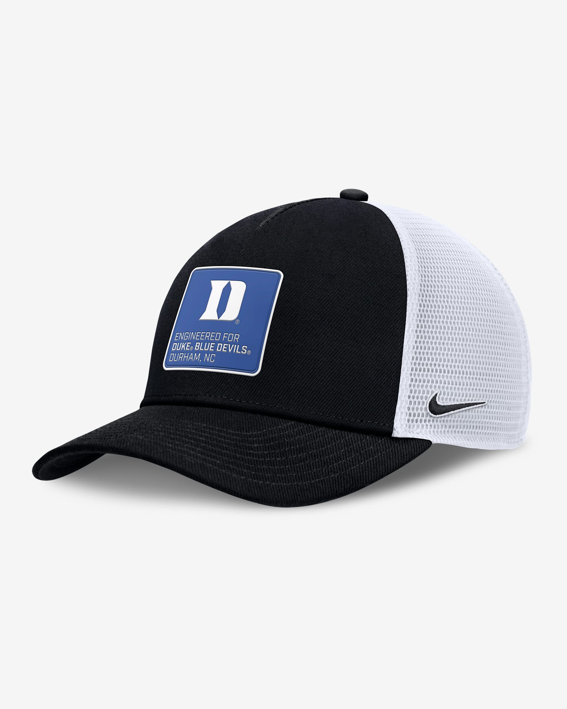 Gorra de rejilla universitaria Nike ajustable para hombre Duke On-Field Rise Engineered - Negro
