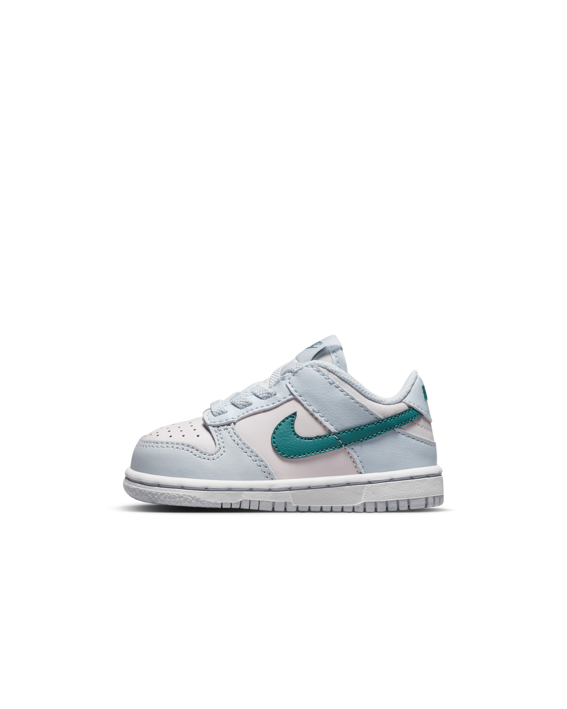 Nike Dunk Low Baby/Toddler Shoes - Football Grey/Pearl Pink/Mineral Teal
