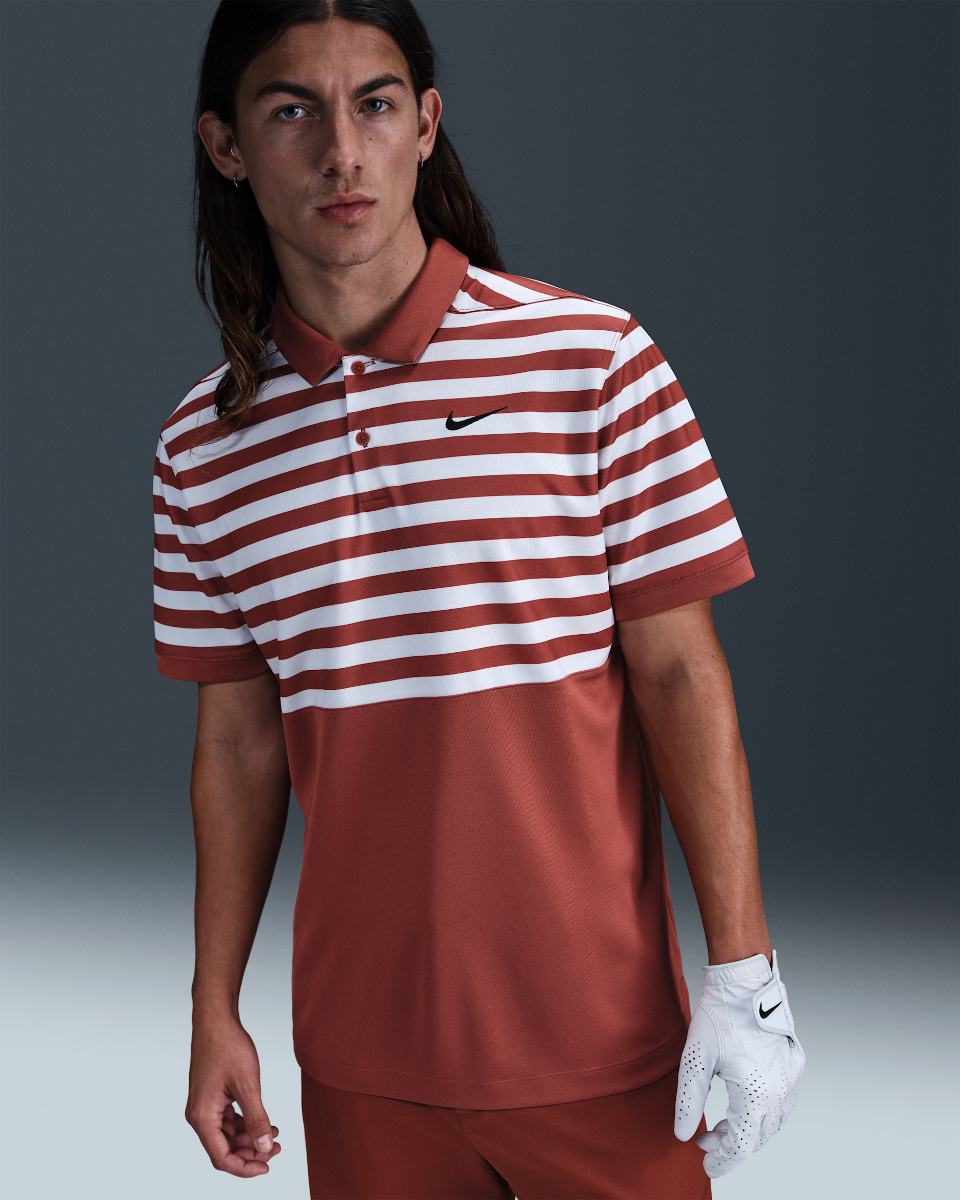 Nike Victory+ Men's Dri-FIT Golf Polo - Mars Stone/Black