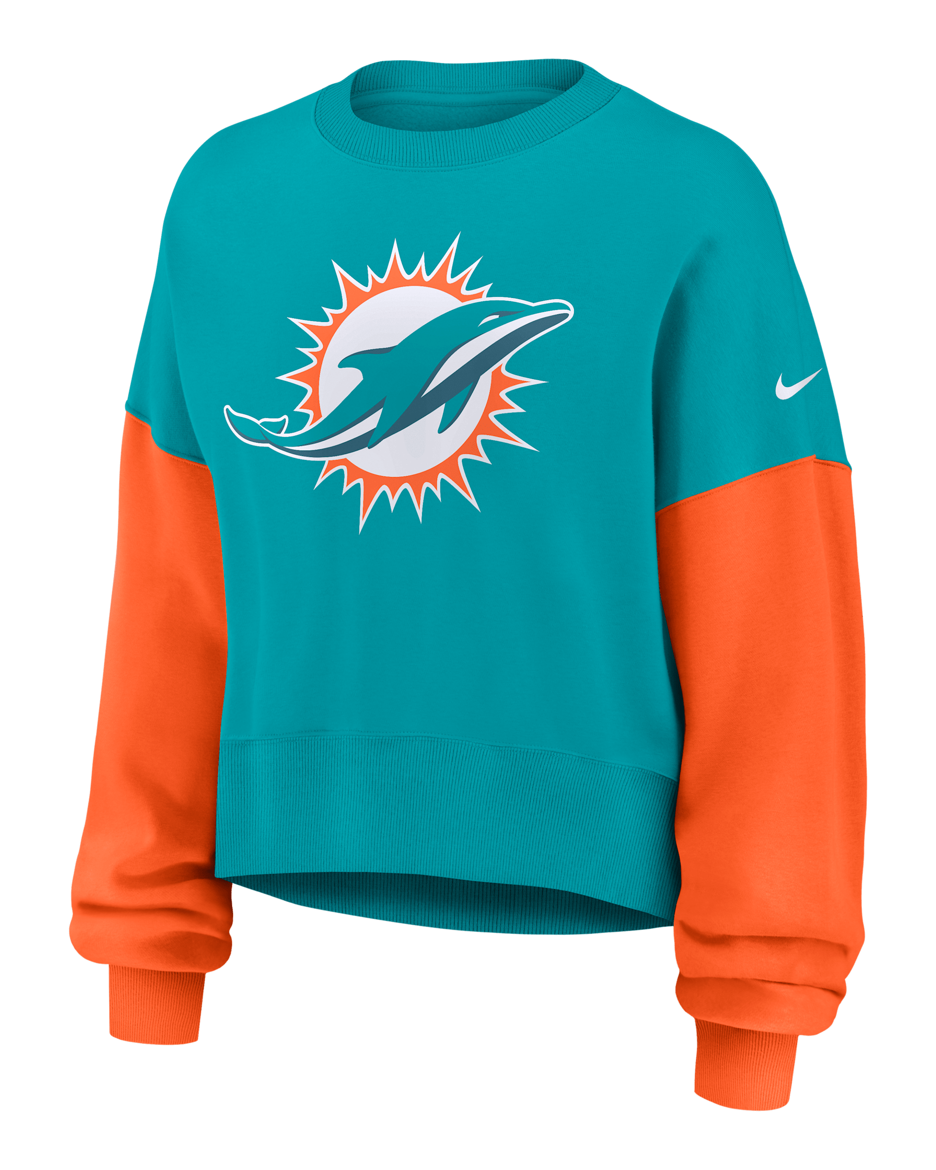 Miami Dolphins Women's Nike NFL Pullover Crew - Turbo Green