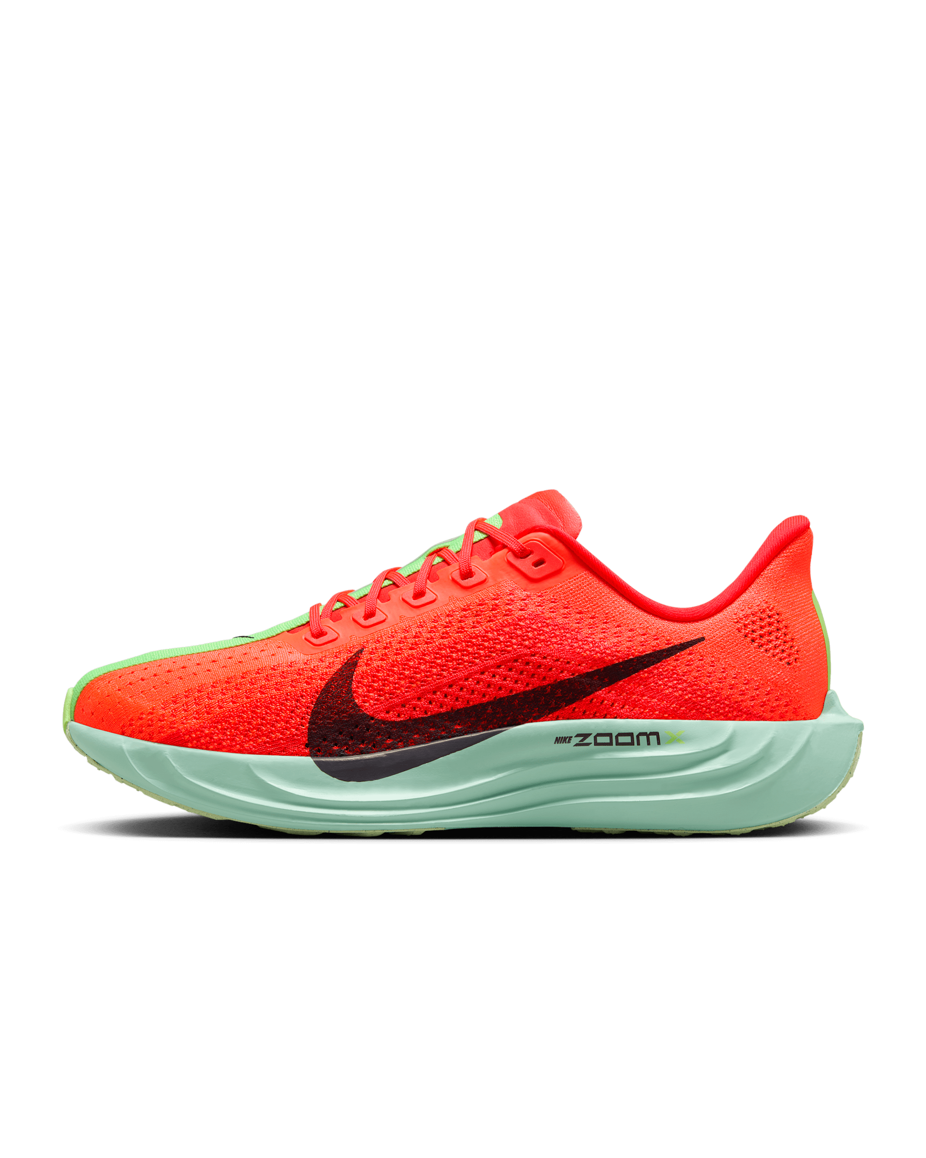 Nike Pegasus Plus Men's Road Running Shoes - Bright Crimson/Lime Blast/Mint Foam/Cave Purple