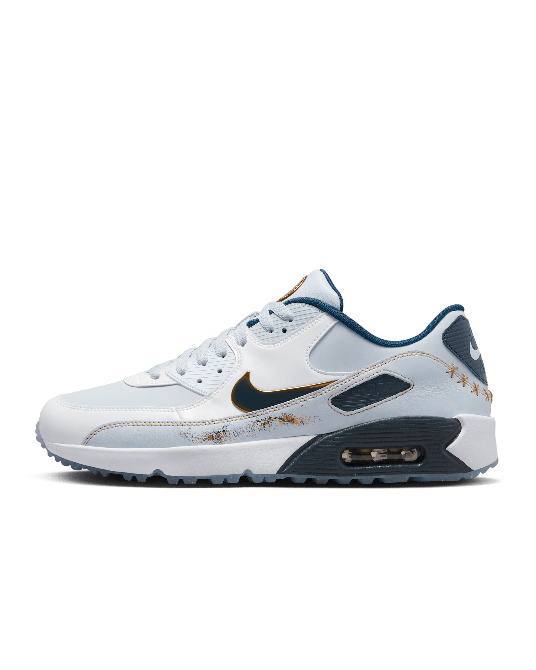 รองเท้ากอล์ฟ Nike Air Max 90 G NRG - Pure Platinum/ขาว/Coastal Blue/Dark Obsidian