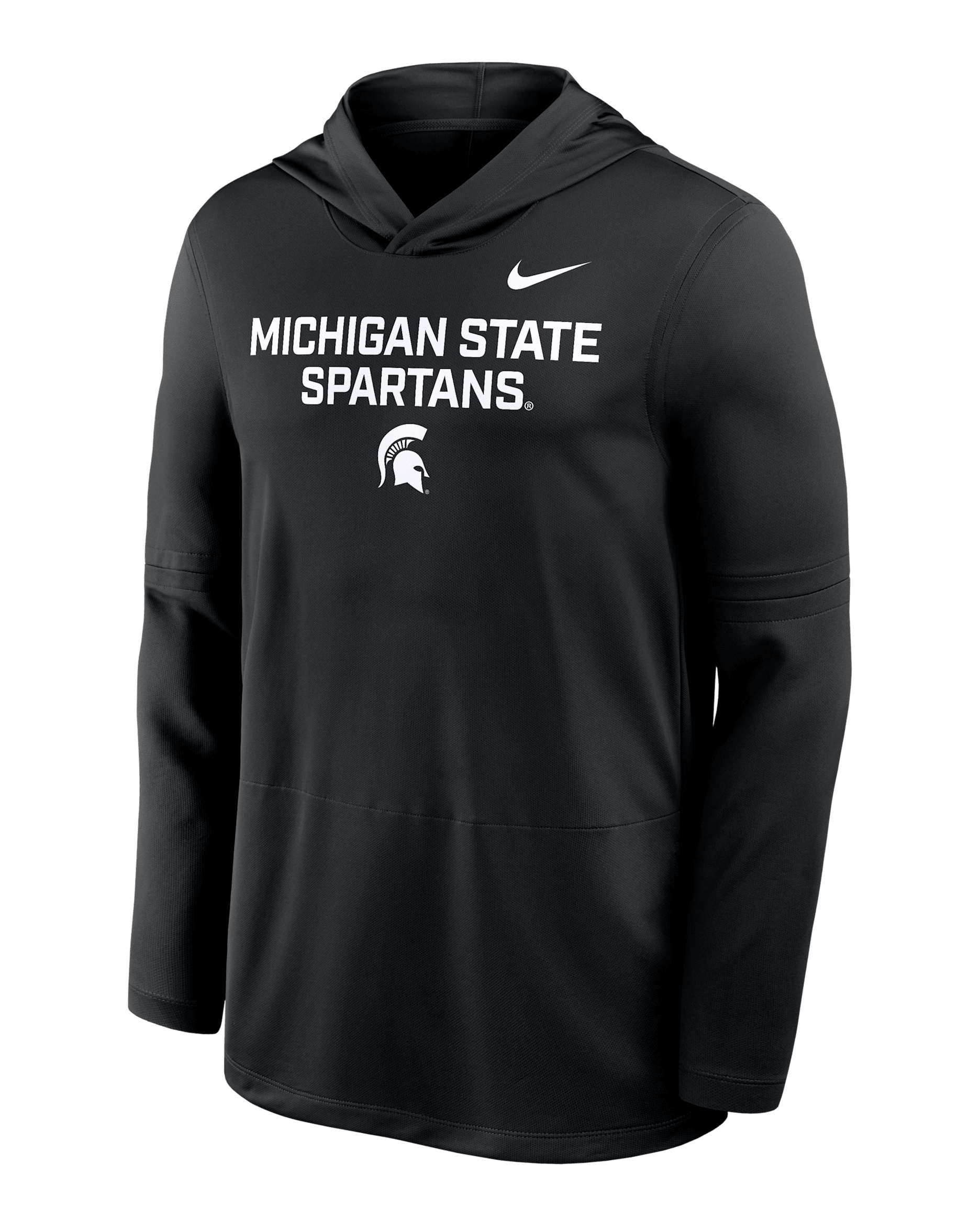 Michigan State Sideline Men's Nike Dri-FIT College Long-Sleeve Hooded Top - Black