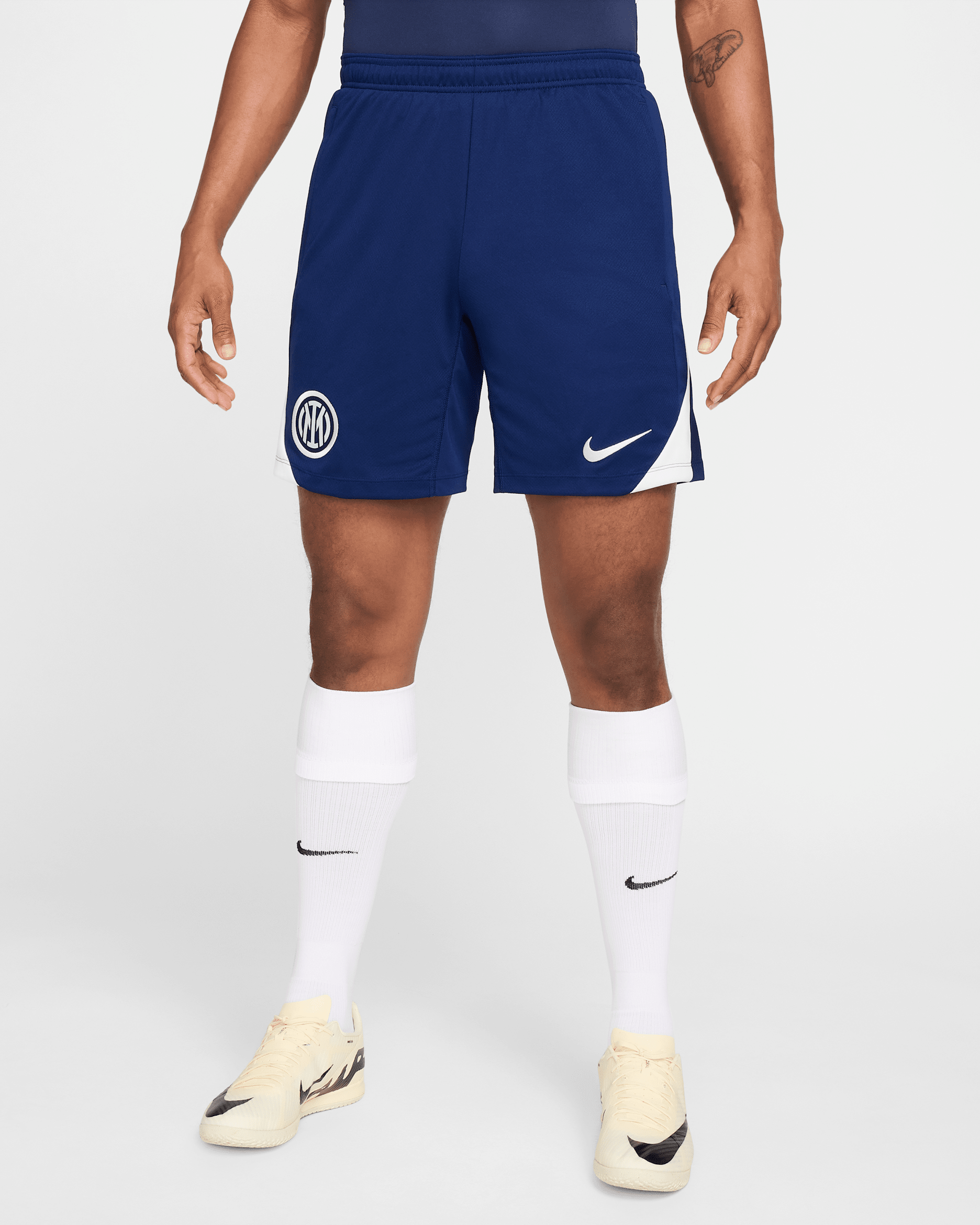 Inter Milan Strike Men's Nike Dri-FIT Football Knit Shorts - Blue Void/Ghost Aqua/Ghost Aqua