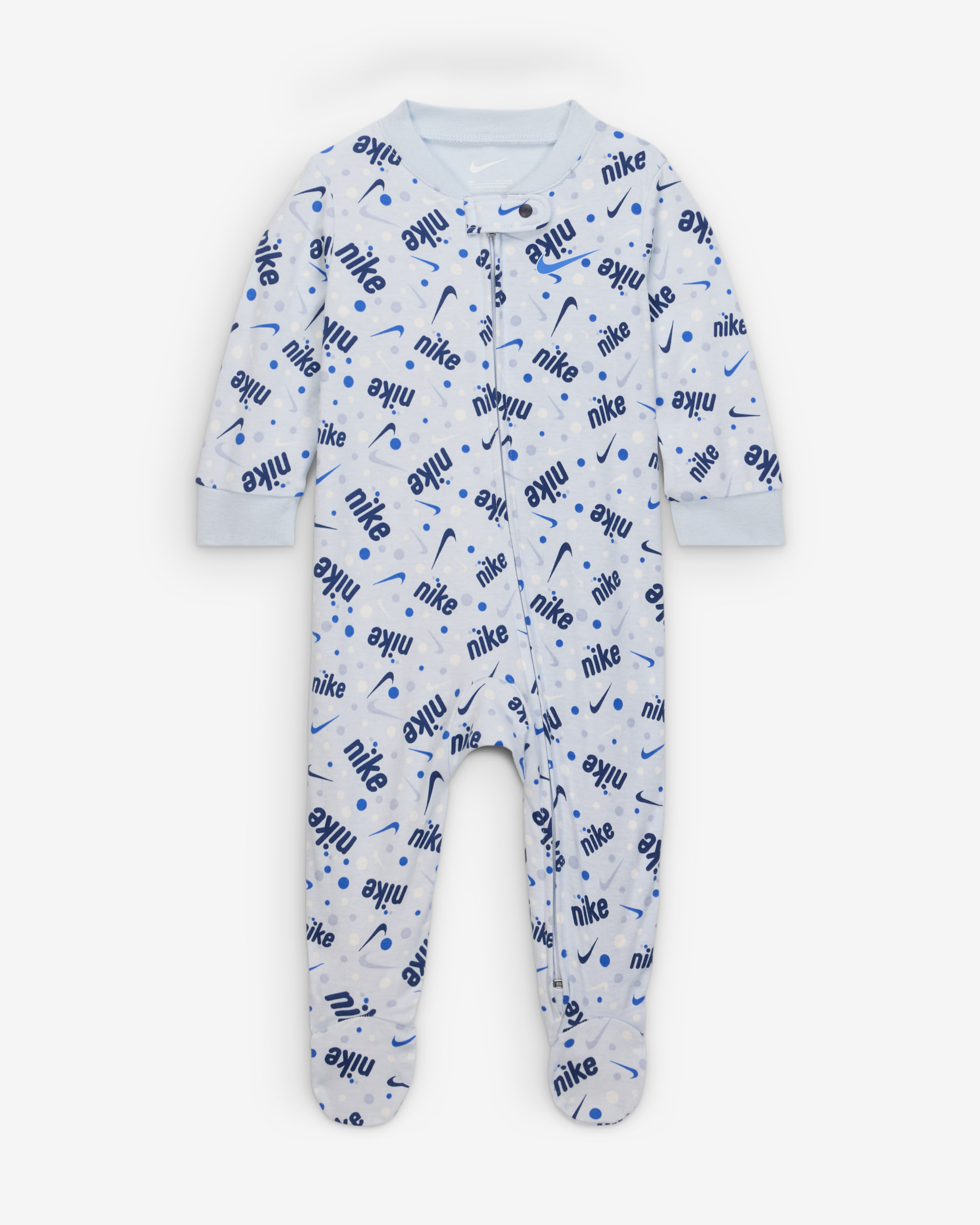 Nike Play For All Baby (0-9M) Printed Footed Coverall - Midnight Navy