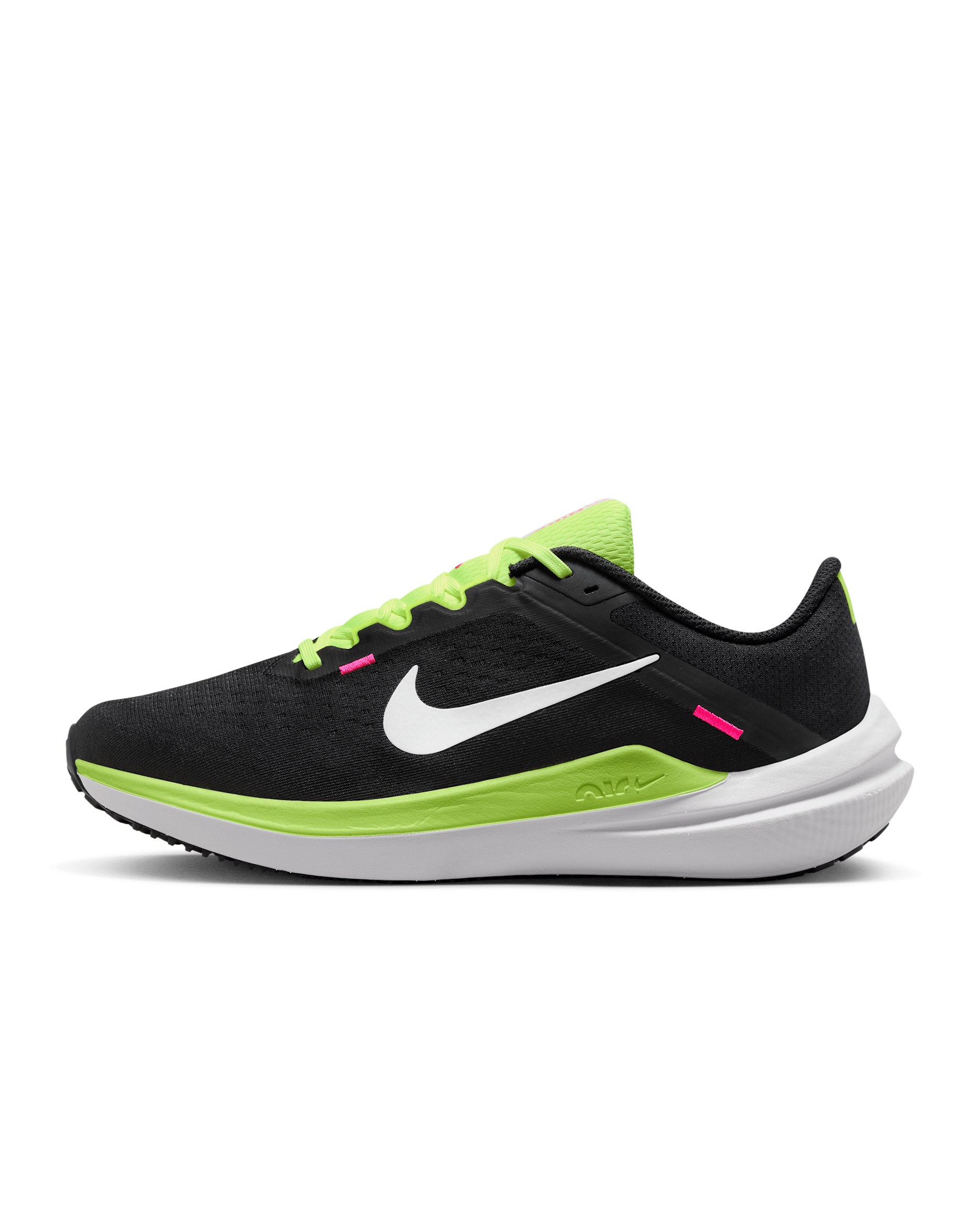 รองเท้าวิ่งโร้ดรันนิ่งผู้ชาย Nike Winflo 10 - ดำ/Volt/Hyper Pink/ขาว