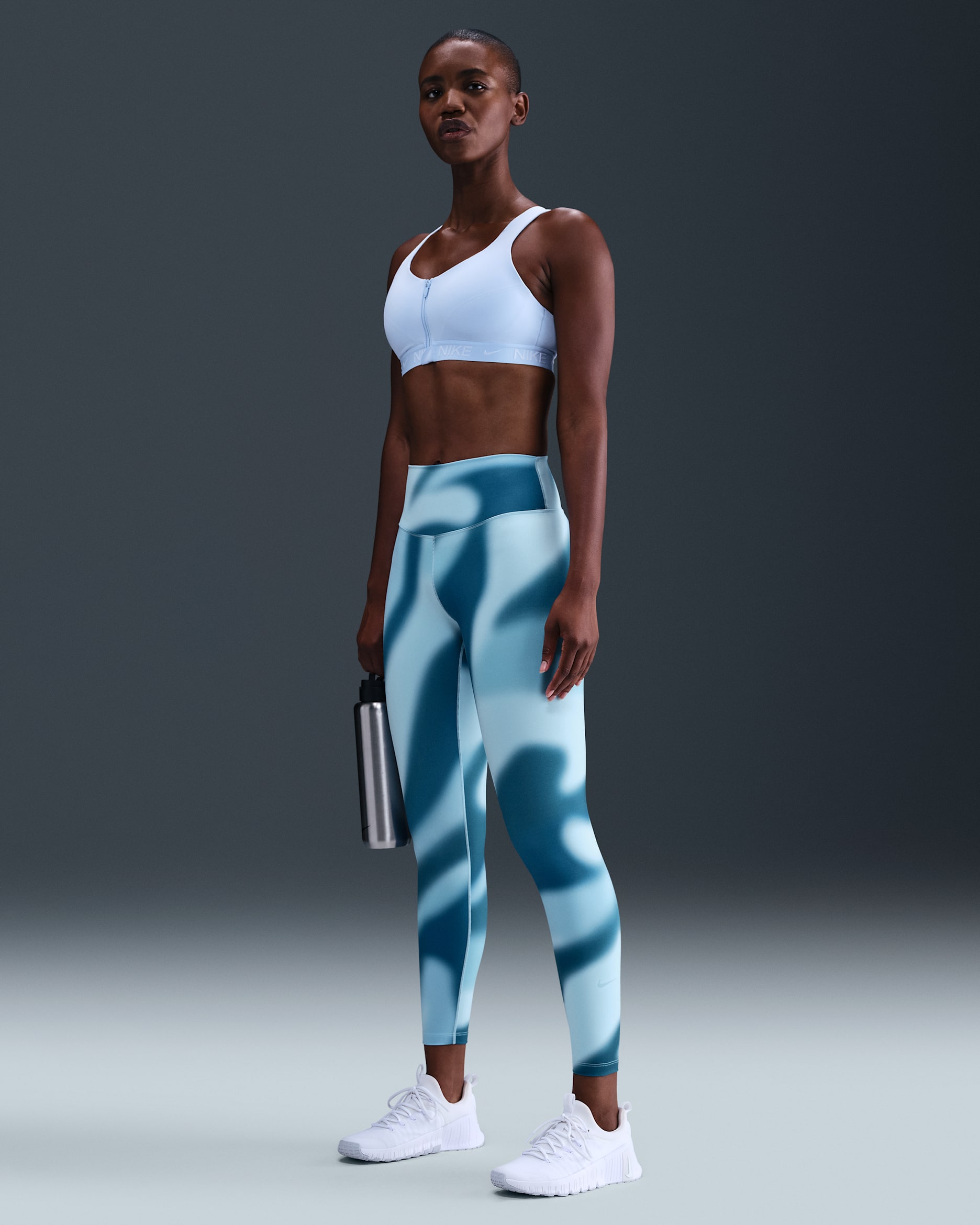 Nike One Women's Dri-FIT High-Waisted 7/8 Leggings - Light Armory Blue/Celestine Blue/Psychic Blue