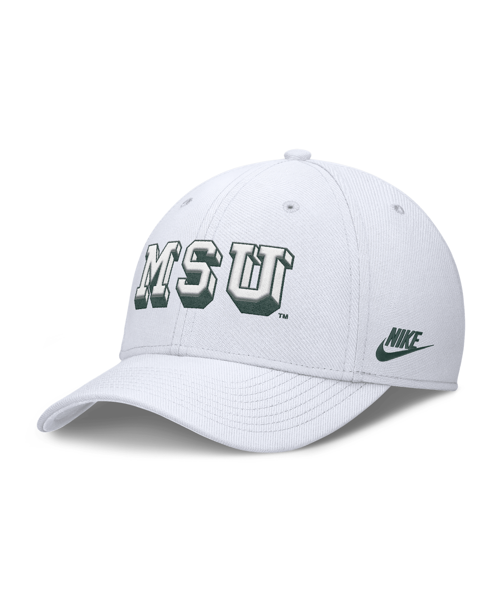 Michigan State Primetime Rise Academic Men's Nike Dri-FIT College Hat - White