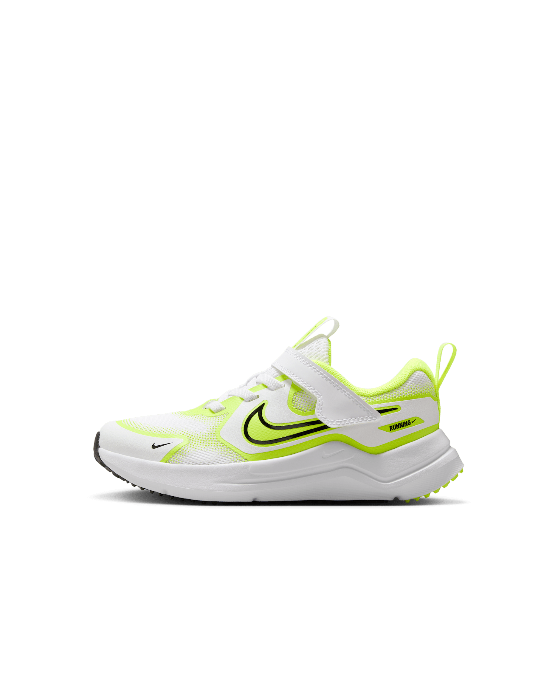Nike Cosmic Runner Younger Kids' Shoes - White/Volt/Black