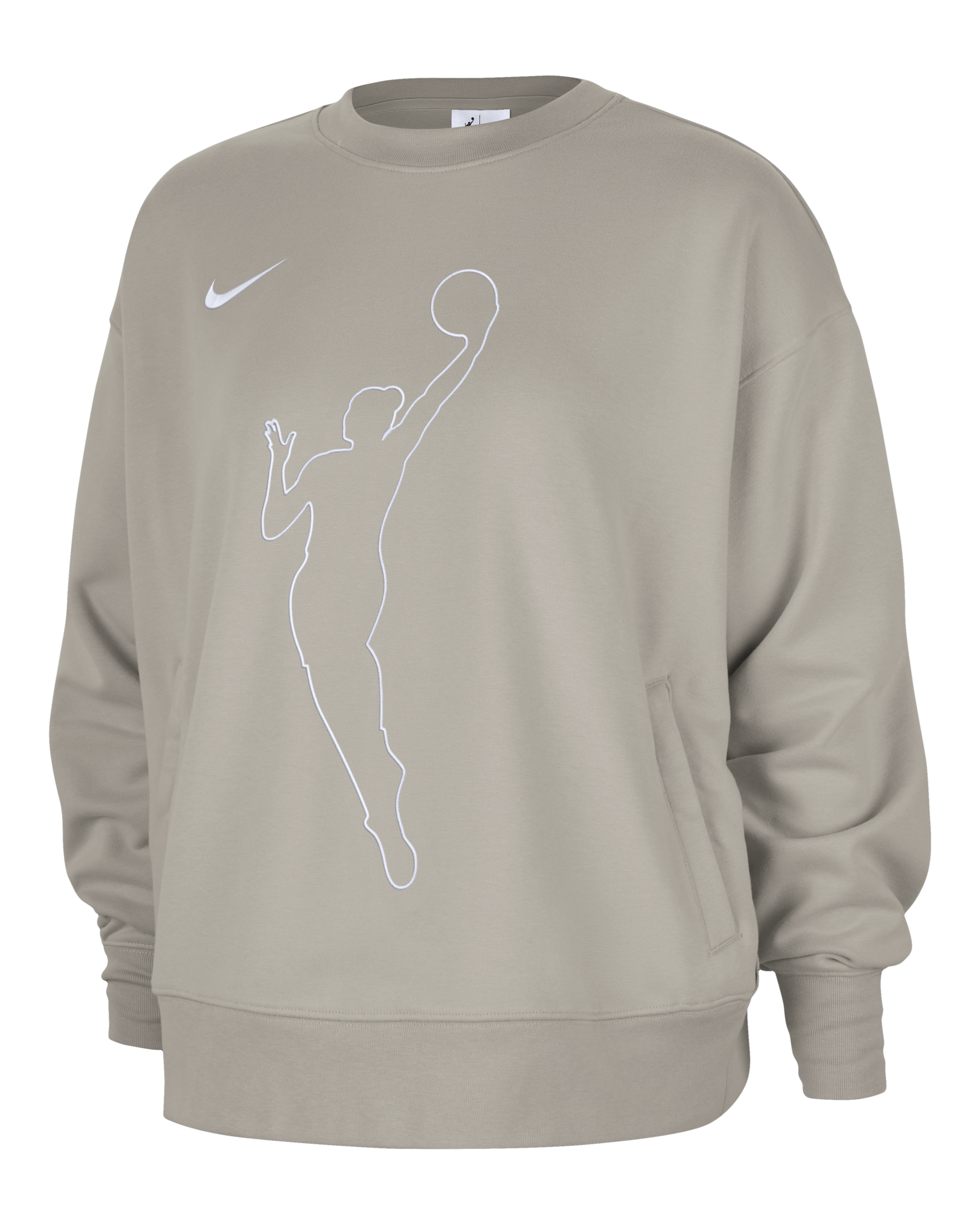 Team 13 Fly Women's Nike WNBA Fleece Crew-Neck Sweatshirt - College Grey/White