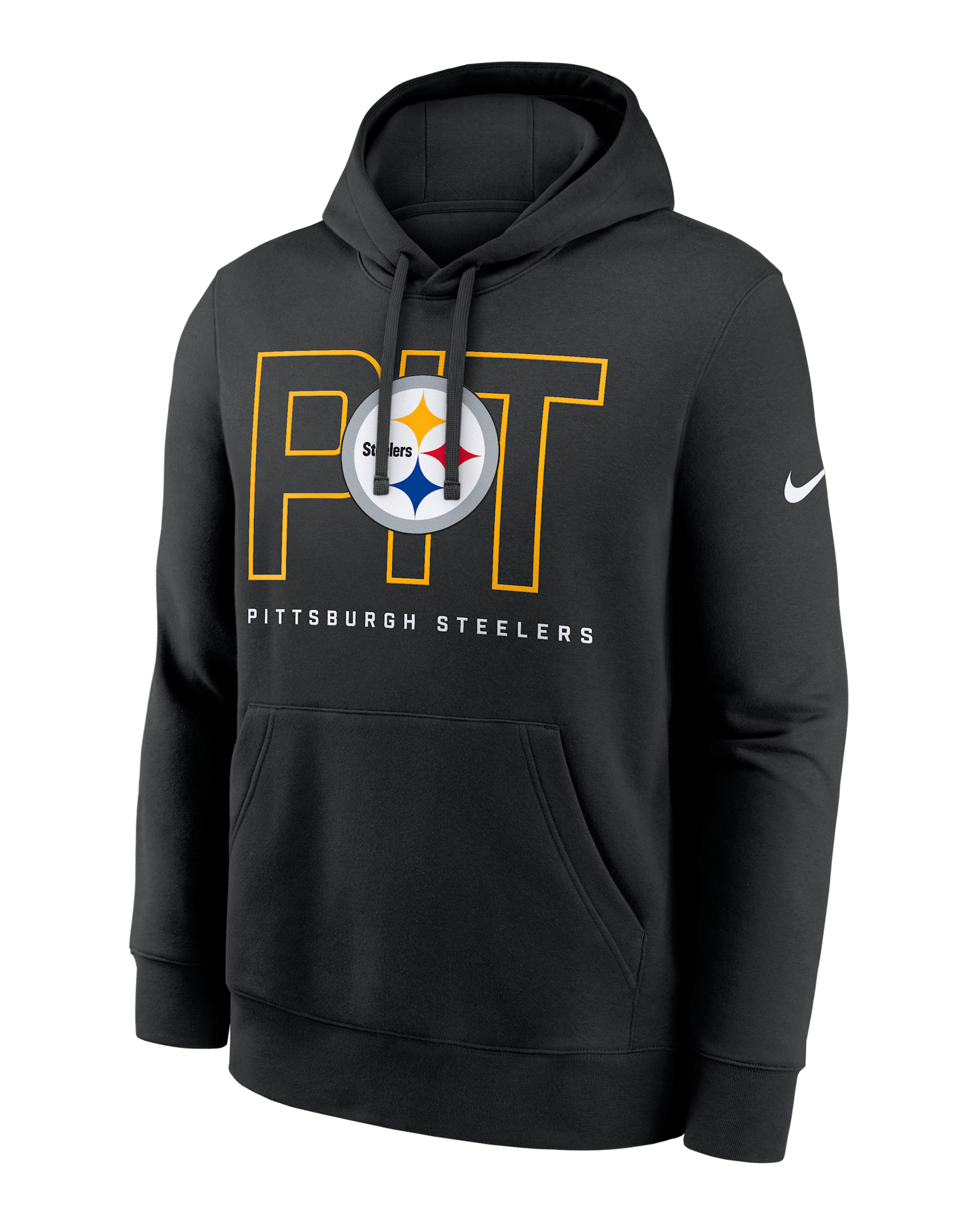 Pittsburgh Steelers Busted Play Club Men's Nike NFL Pullover Hoodie - Black
