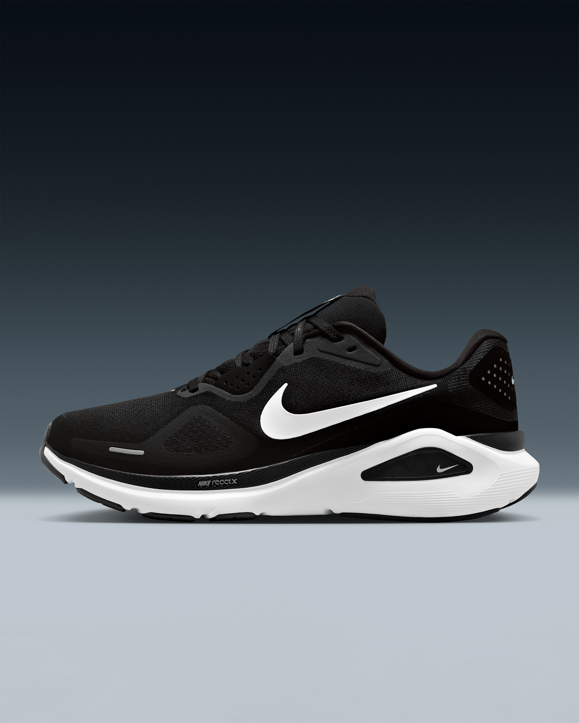 Nike Structure 26 Men's Road Running Shoes - Black/Cool Grey/Metallic Silver/White