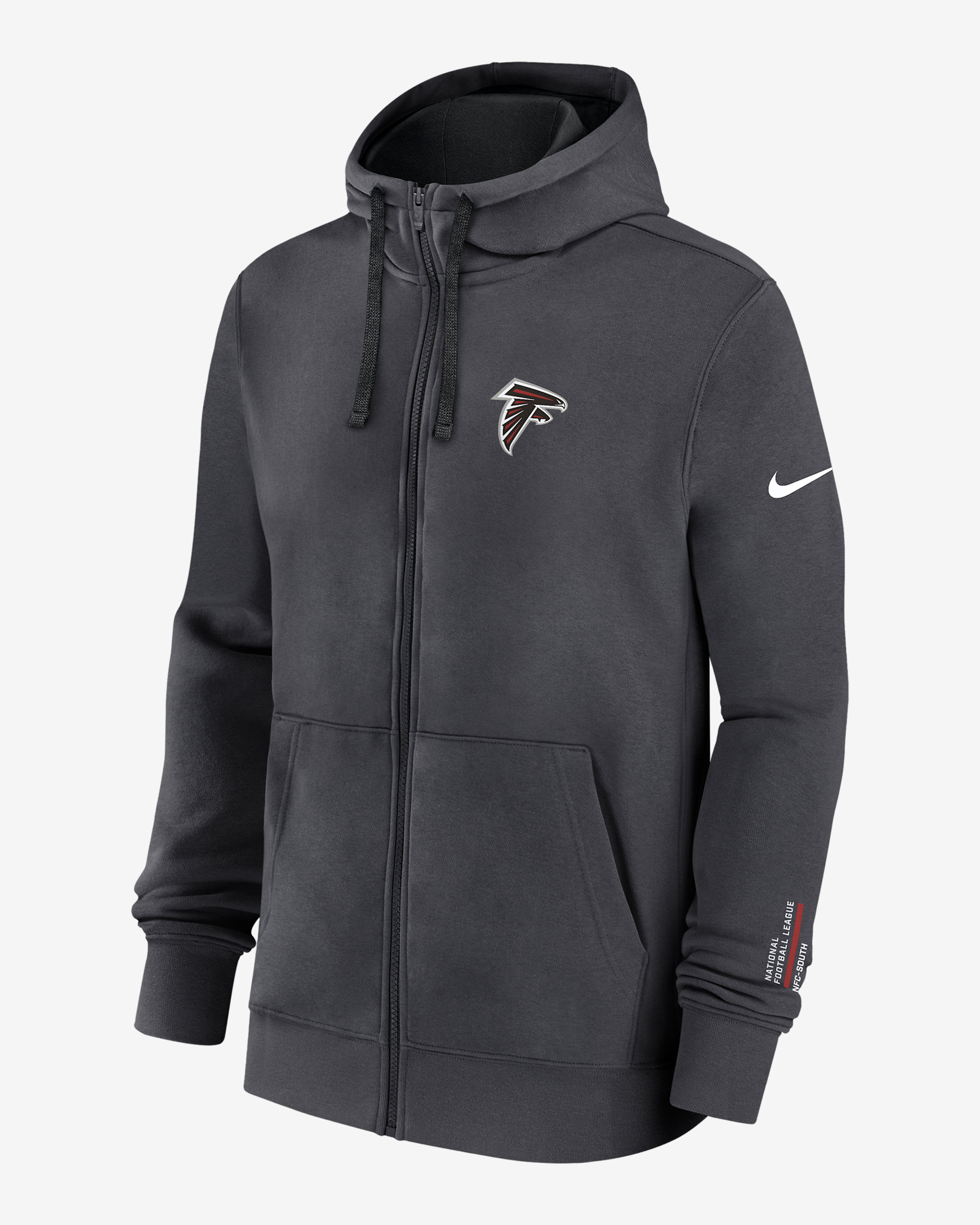 Atlanta Falcons Playbook Page Club Men's Nike NFL Full-Zip Hoodie - Anthracite