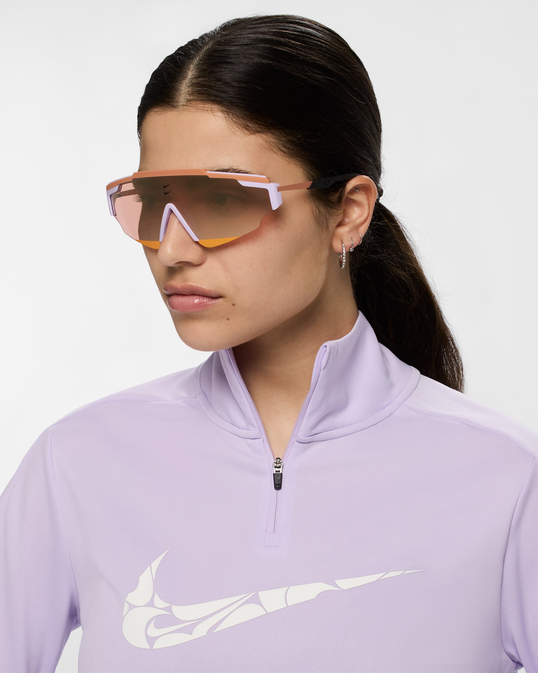 Nike Marquee Edge Mirrored Sunglasses - Lilac Bloom/Rose Gold