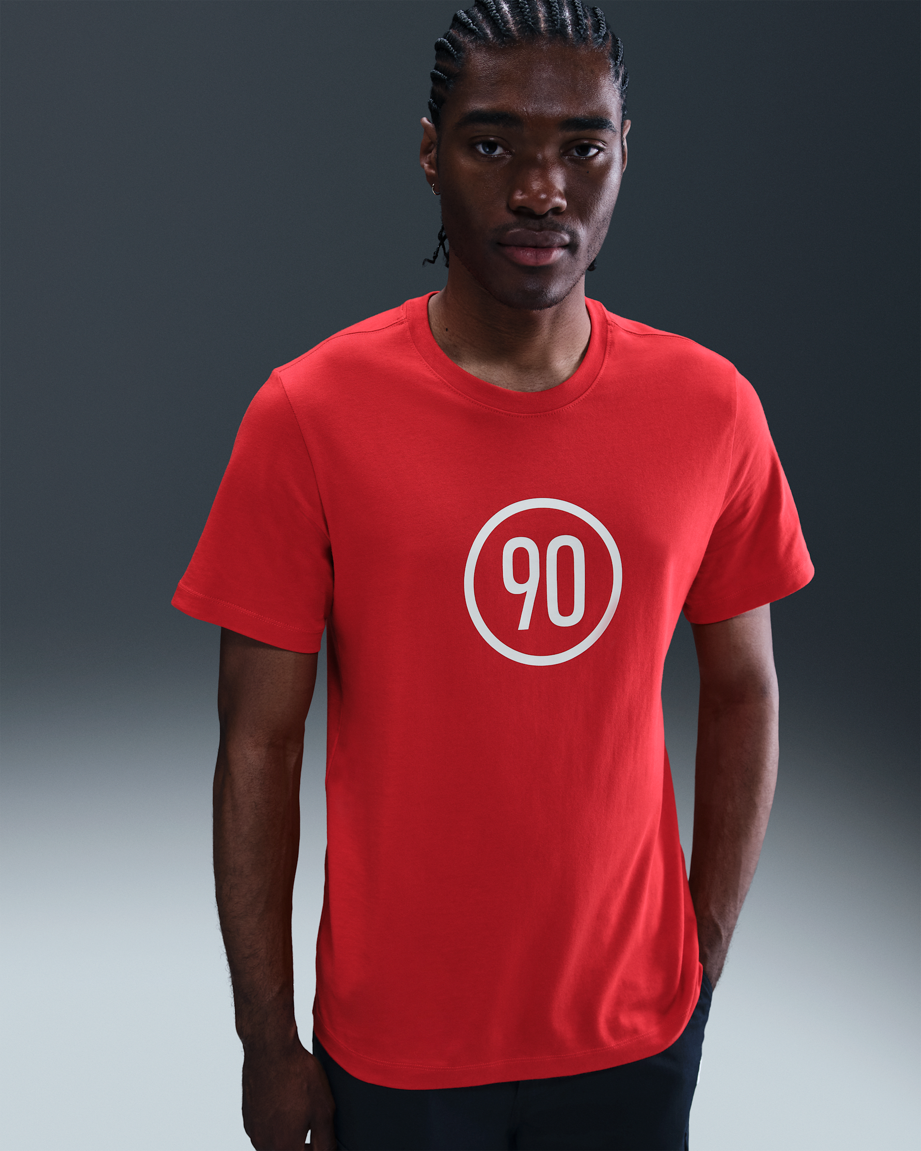 Playera de fútbol para hombre Nike Total 90 - Rojo universitario