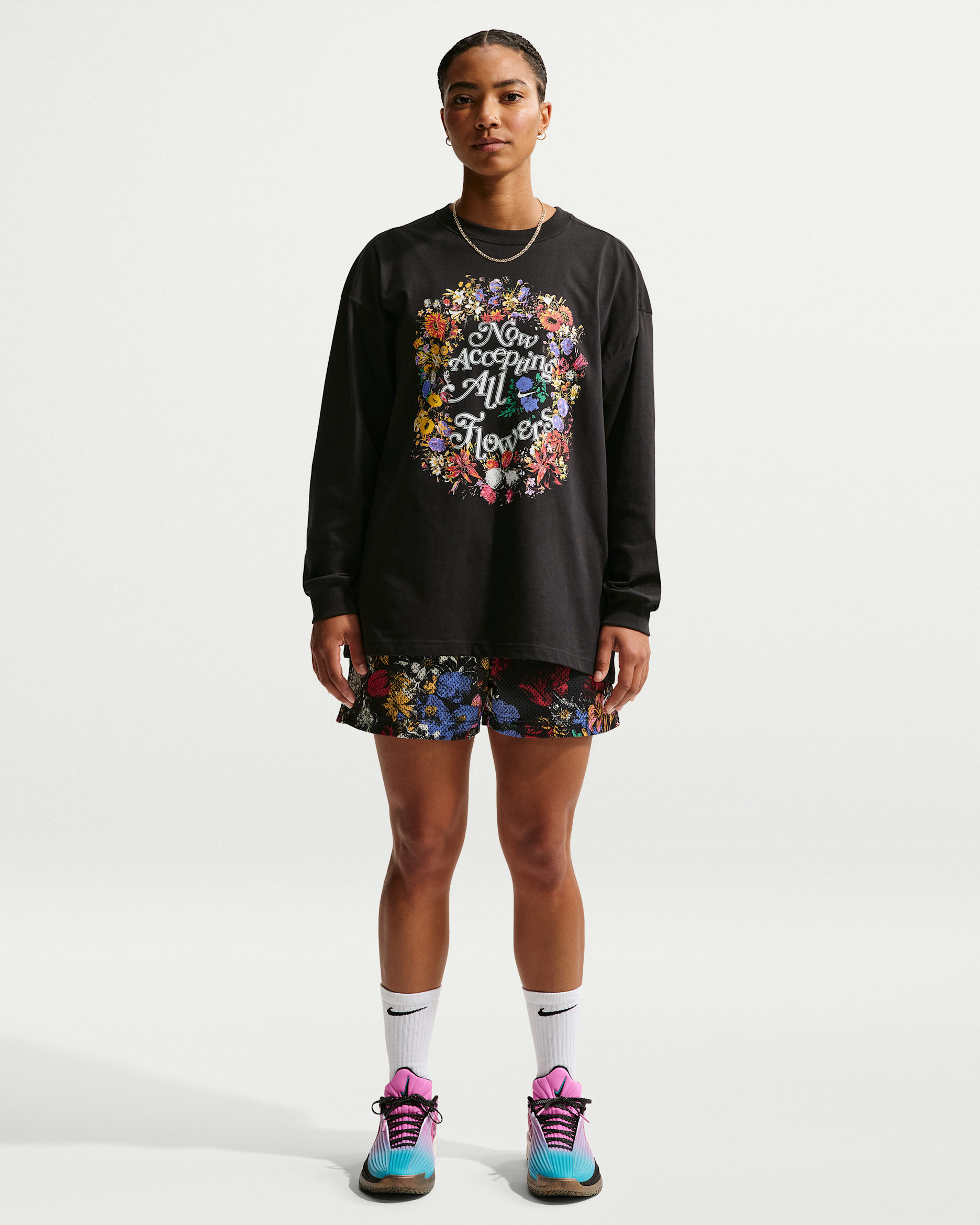 Nike Essential Women's Dri-FIT 4" Basketball Shorts - Black/White