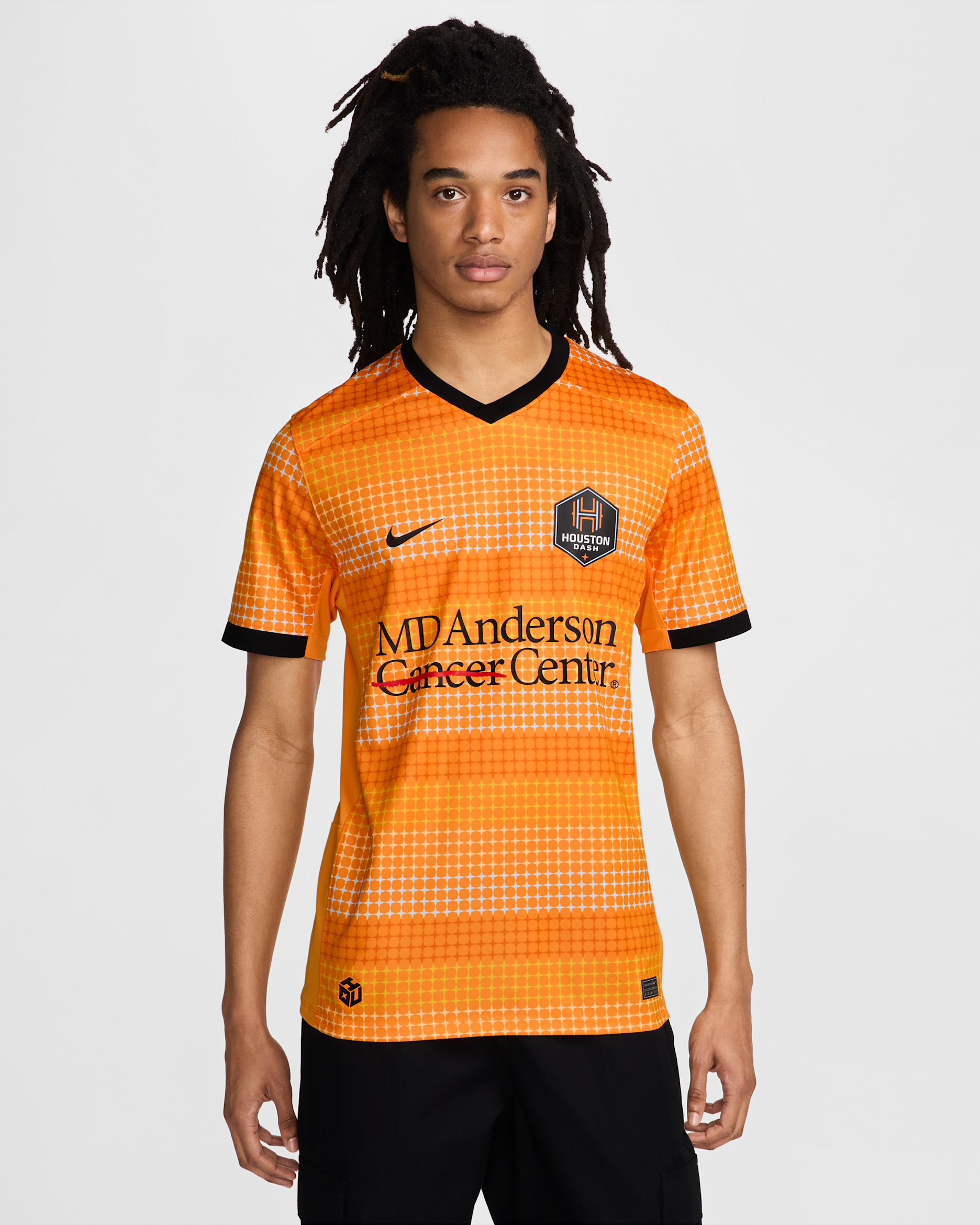 Houston Dash 2024 Stadium Primary Men's Nike Dri-FIT NWSL Replica Jersey - Vivid Orange