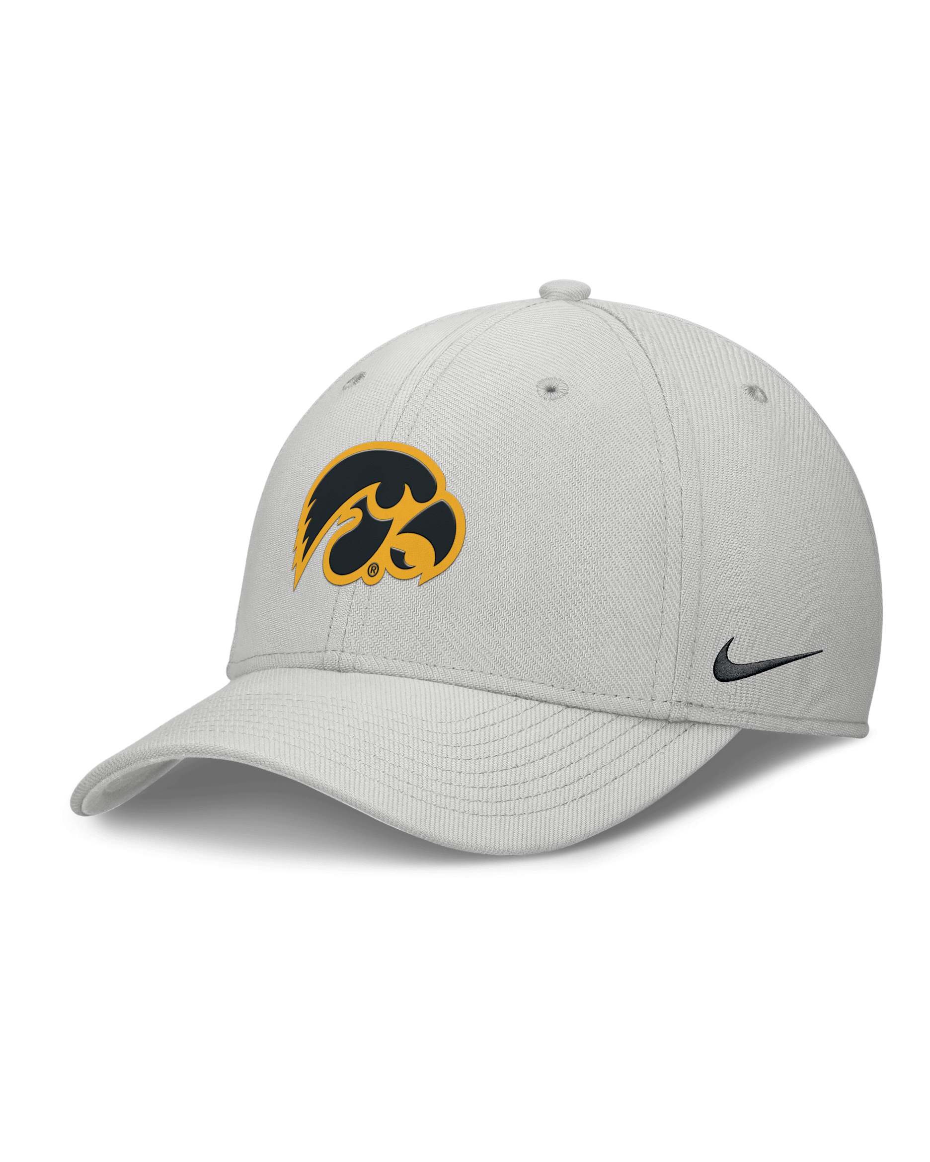 Iowa Rise Practice Swoosh Men's Nike Dri-FIT College Hat - Grey