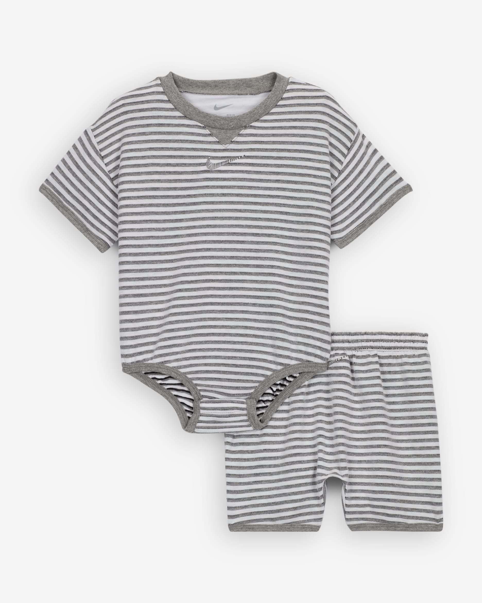 Nike ReadySet Baby (12-24M) Bodysuit and Shorts Set - Carbon Heather