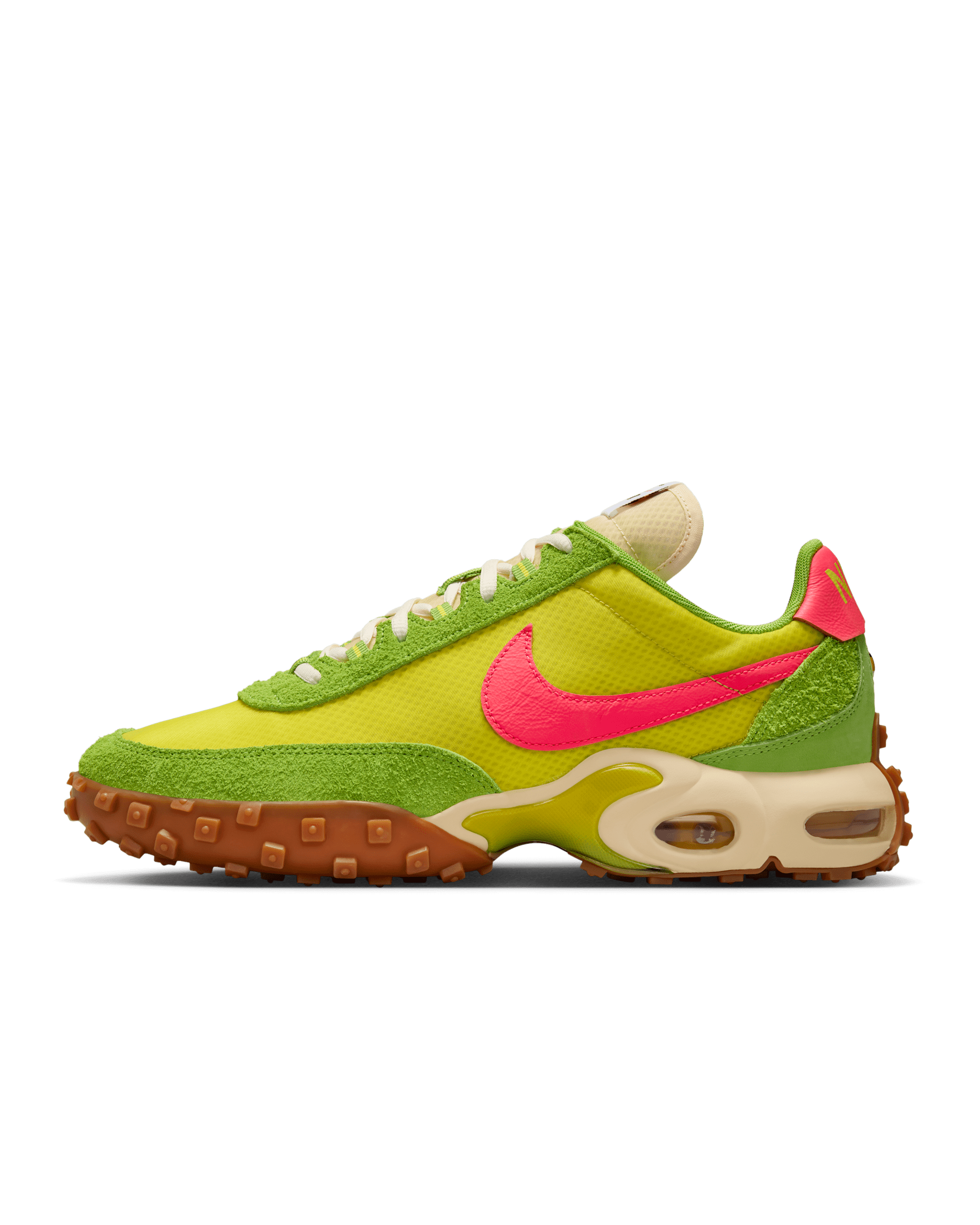 Nike Air Max Waffle SP 2 Men's Shoes - Electrolime/Gum Medium Brown/Sprinter Green/Flash Crimson