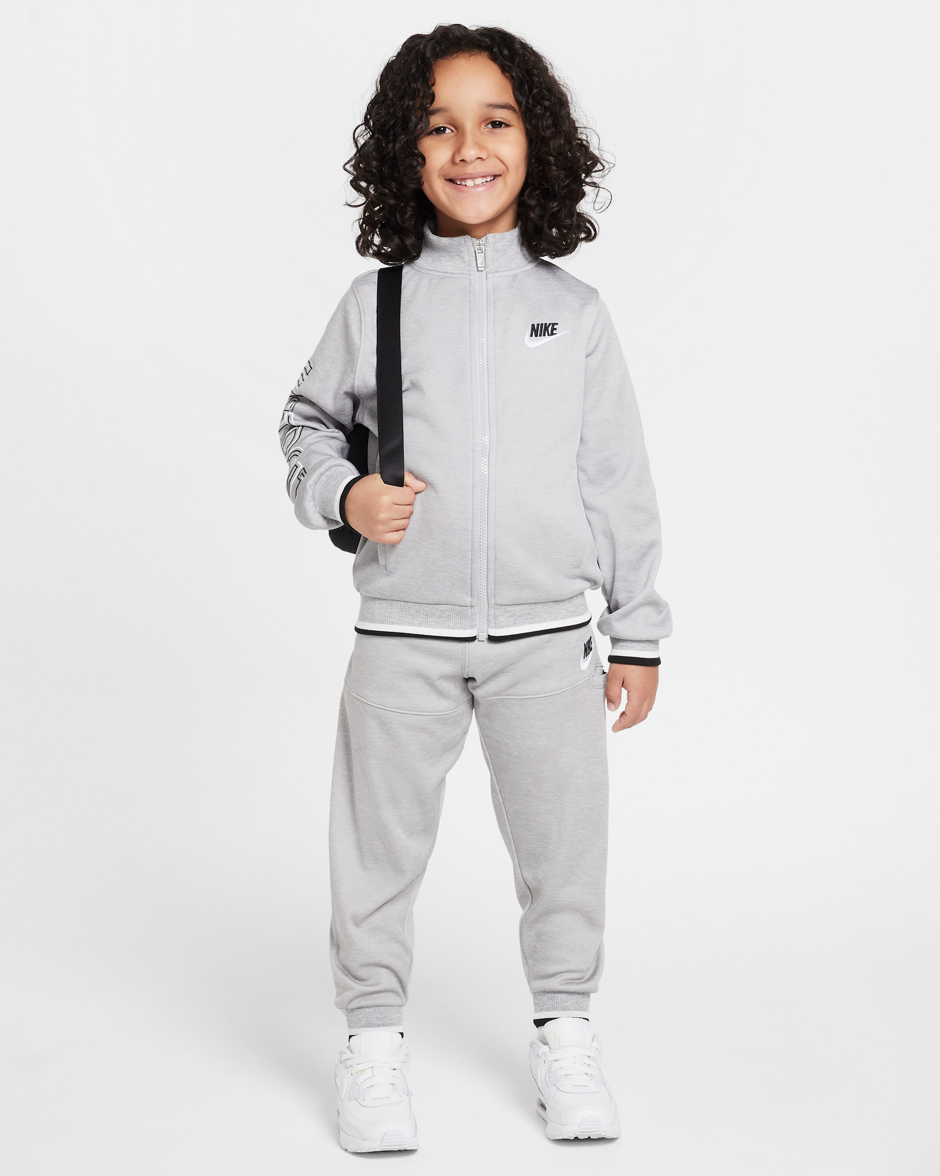 Conjunto de 2 piezas Futura Propus para niños talla pequeña Nike Dri-FIT Sportswear - Humo jaspeado