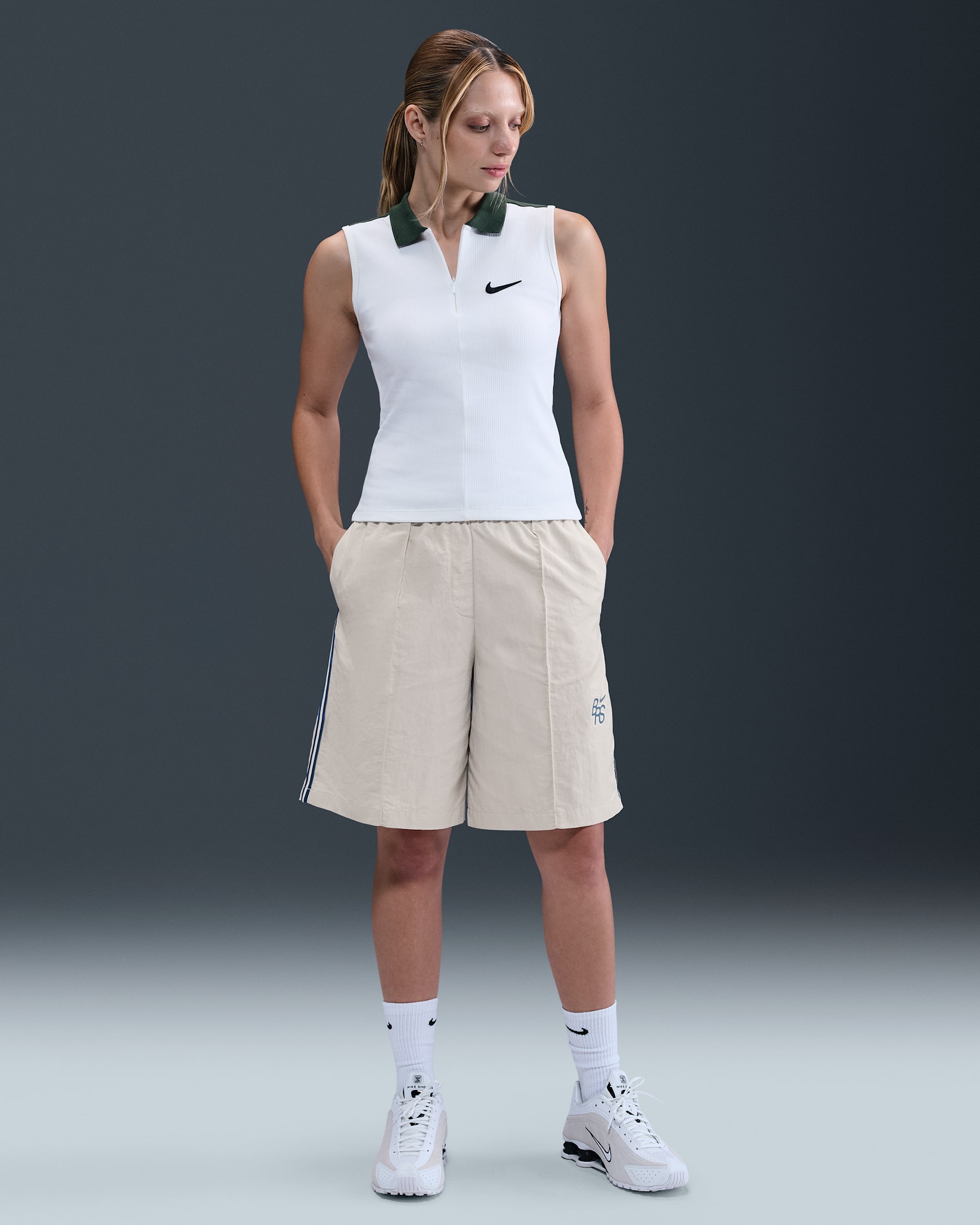 Nike Sportswear Women's High-Waisted 23cm (approx.) Woven Shorts - Light Bone