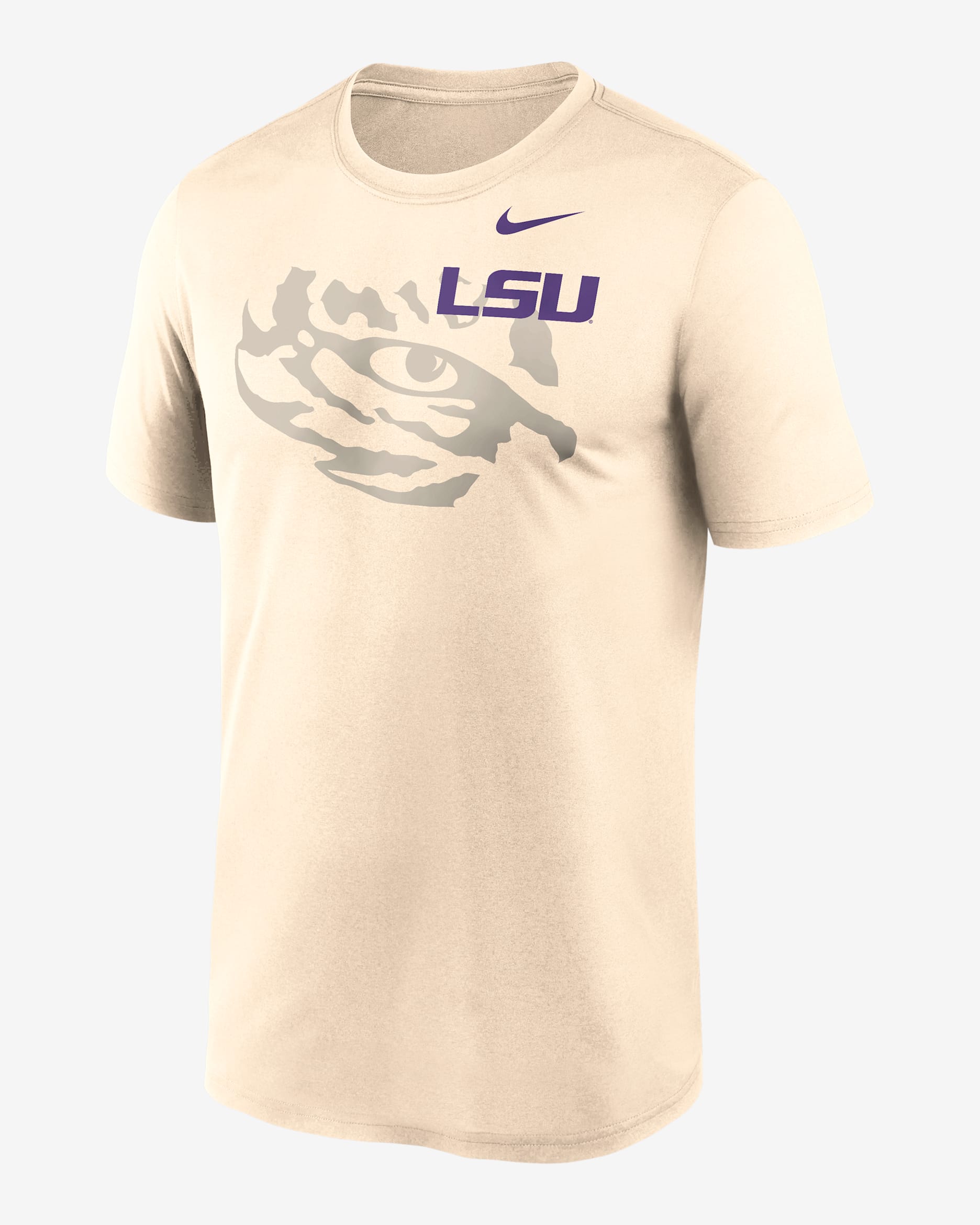 LSU Campus Legend Shadow Logo Men's Nike Dri-FIT College T-Shirt - Natural