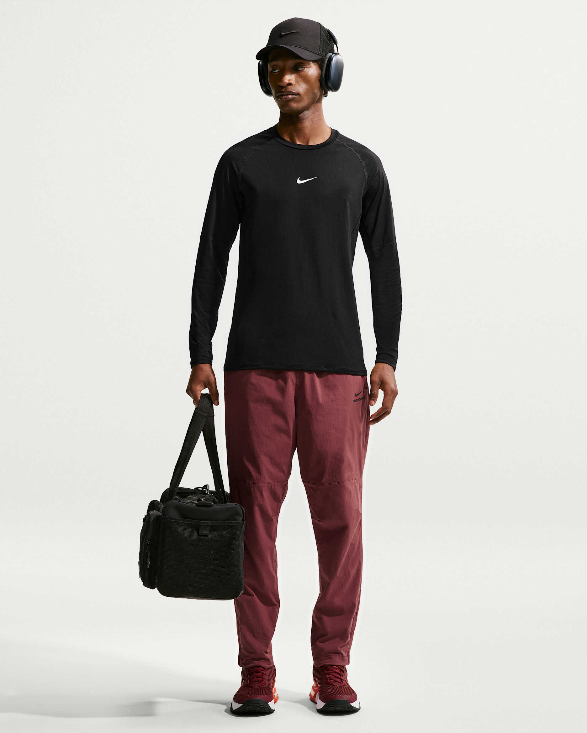 Pants Therma-FIT ADV para hombre Nike Pro Octa - Rojo team oscuro/Negro