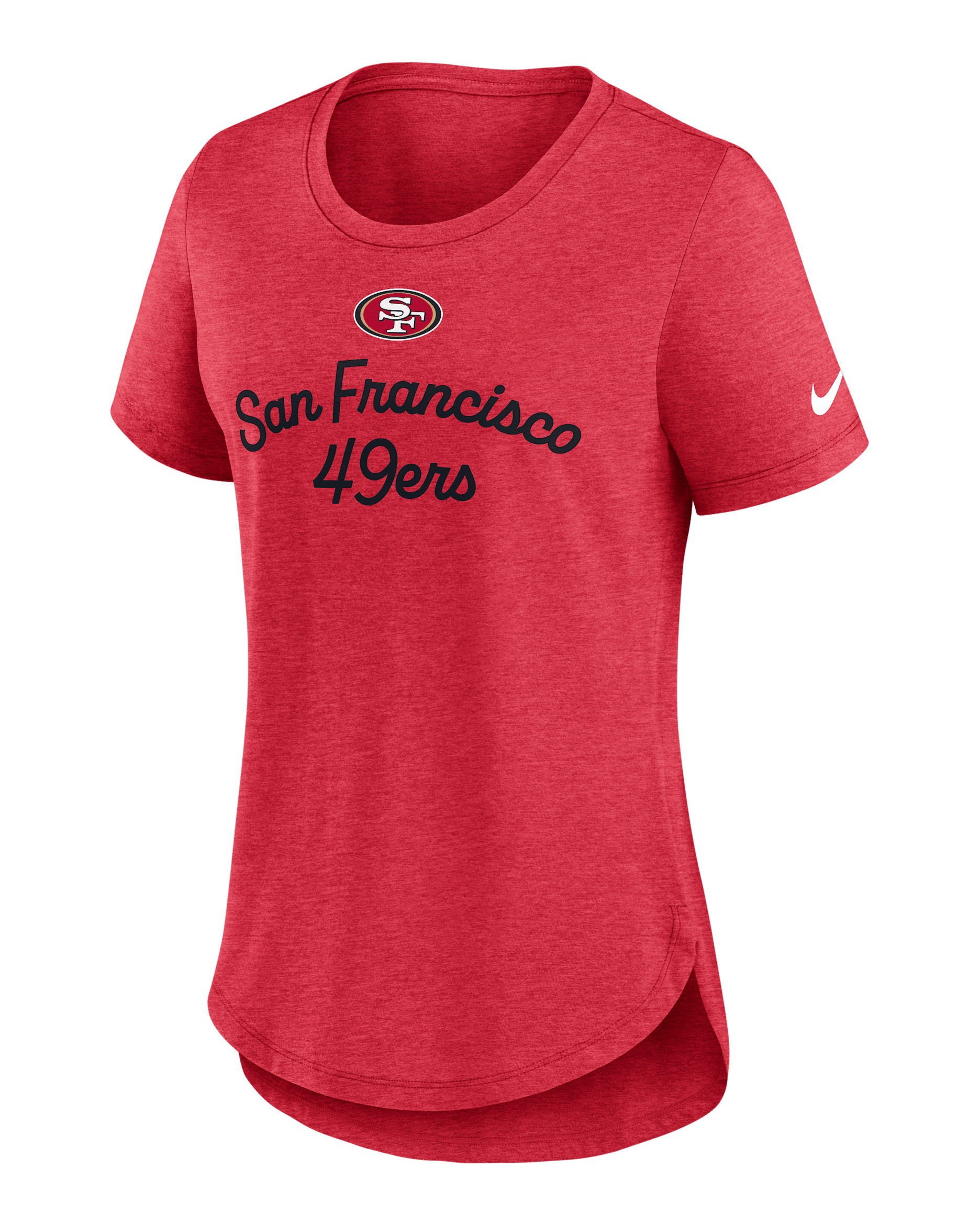 Playera Nike de la NFL para mujer San Francisco 49ers Script - Escarlata