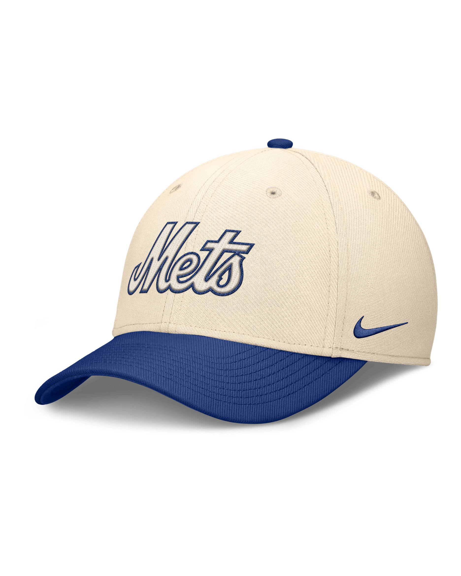 Gorra Nike Dri-FIT de la MLB para hombre New York Mets Statement Rise Swoosh - Natural