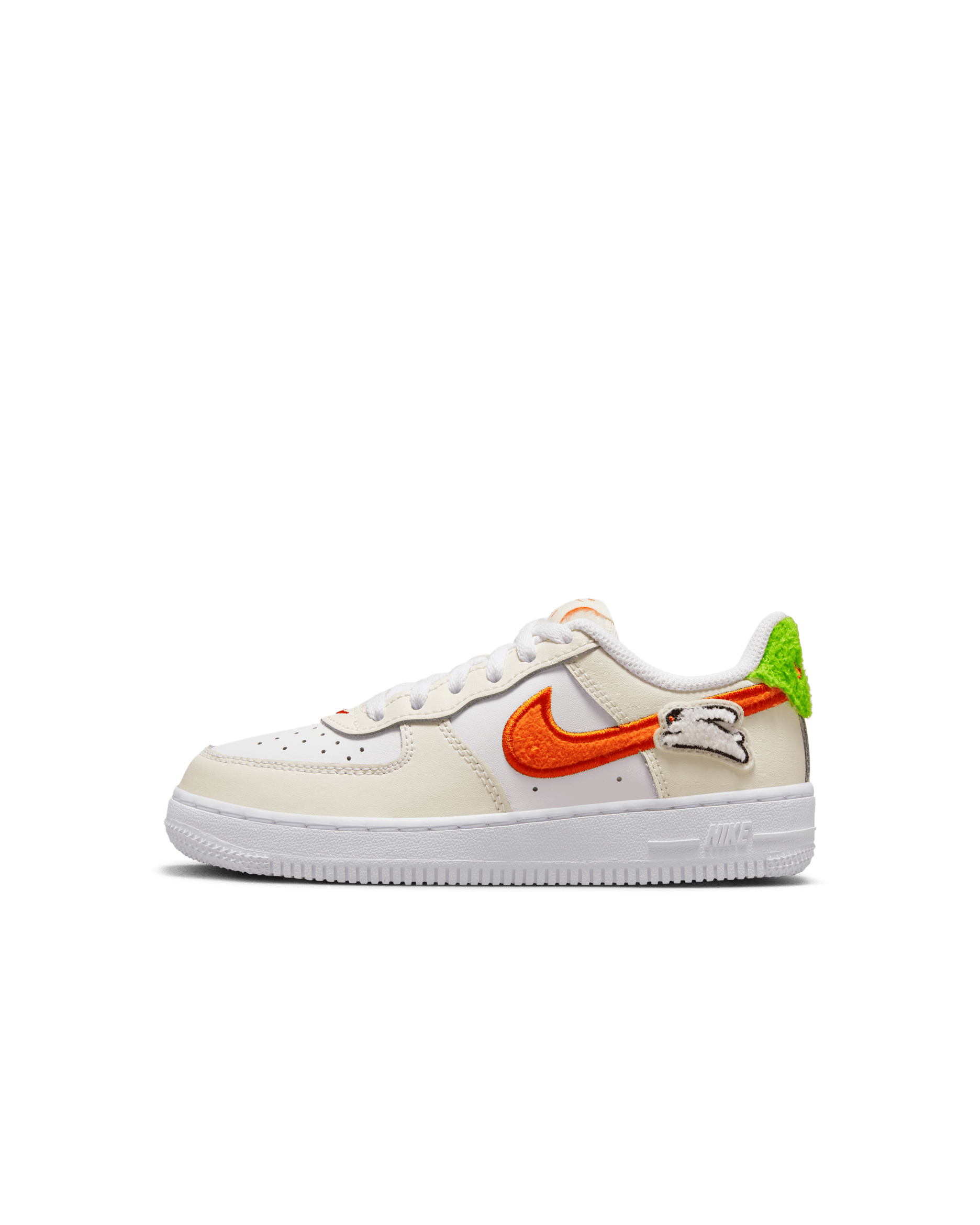 Nike Force 1 LV8 小童鞋款 - Sail/白色/Summit White/Safety Orange