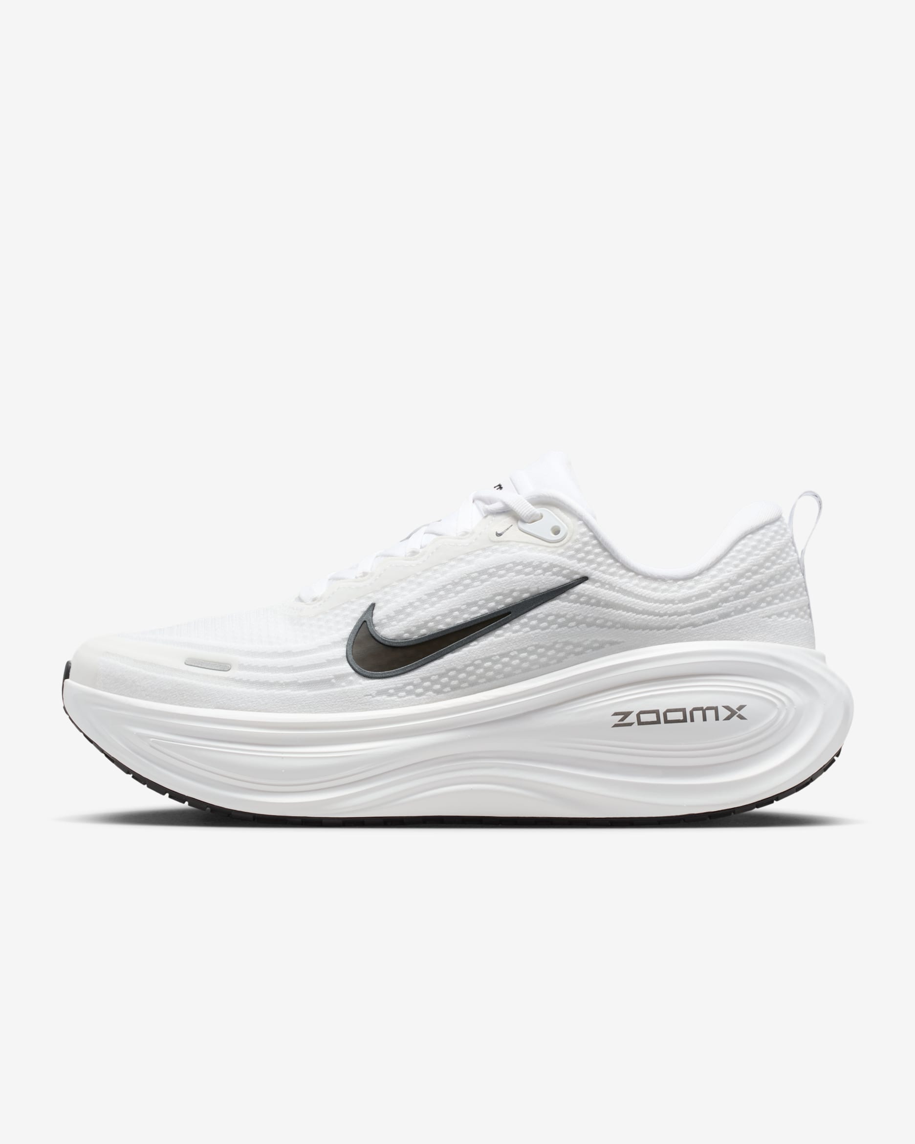 Nike Vomero Plus Men's Road Running Shoes - White/Dark Smoke Grey/Metallic Dark Grey/Black