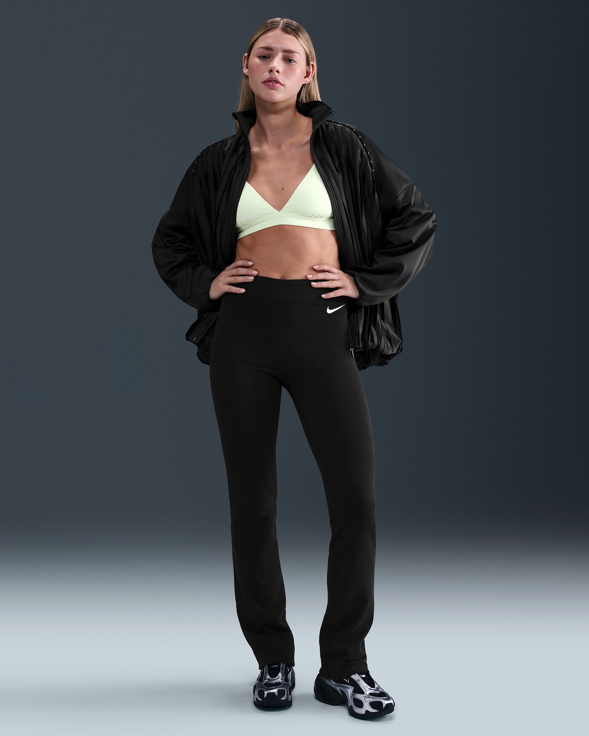 Nike Sportswear Classic Women's High-Waisted Bootcut Pants - Black/Sail