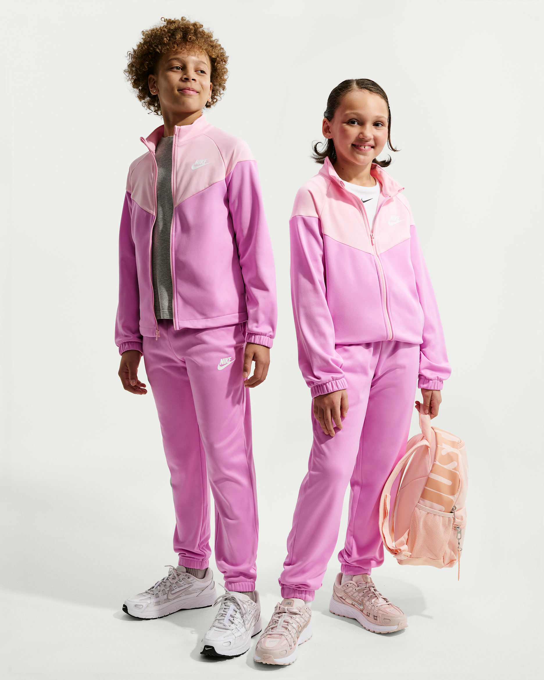 Nike Sportswear Big Kids' Dri-FIT Tracksuit - Light Magenta/Medium Soft Pink/White