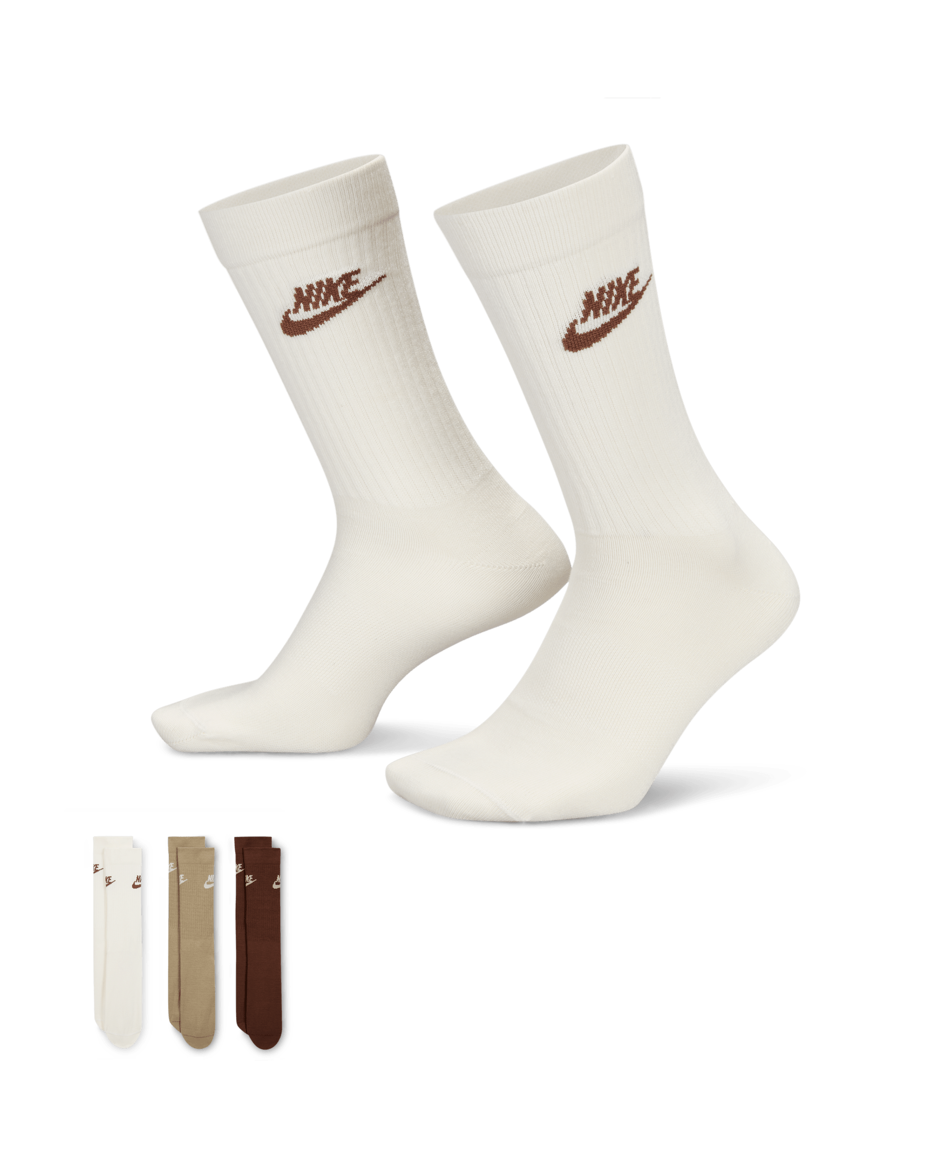 Nike Sportswear Everyday Essential Crew Socks (3 Pairs) - Multi-Color