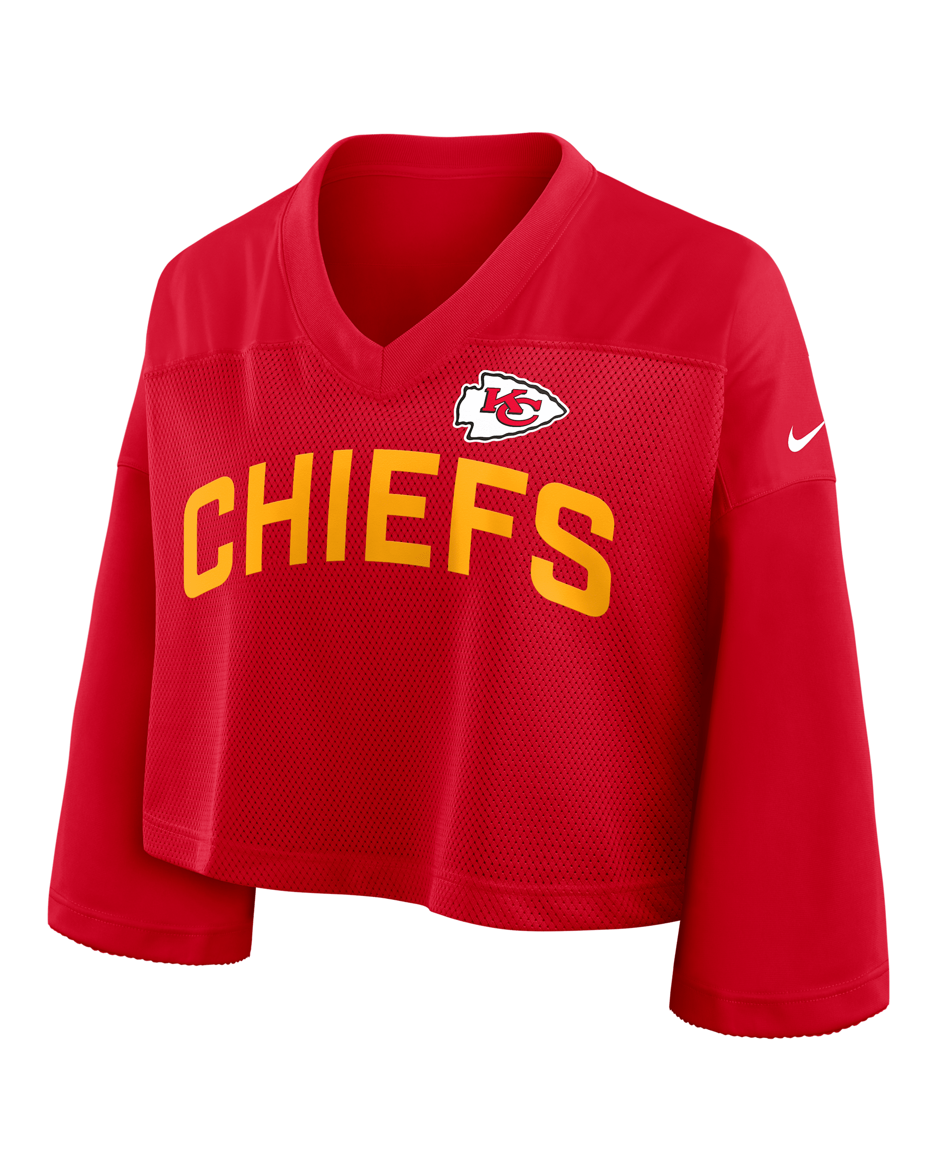 Top cropped Nike Dri-FIT de la NFL para mujer Kansas City Chiefs Wide Receiver Jersey Fashion - Rojo