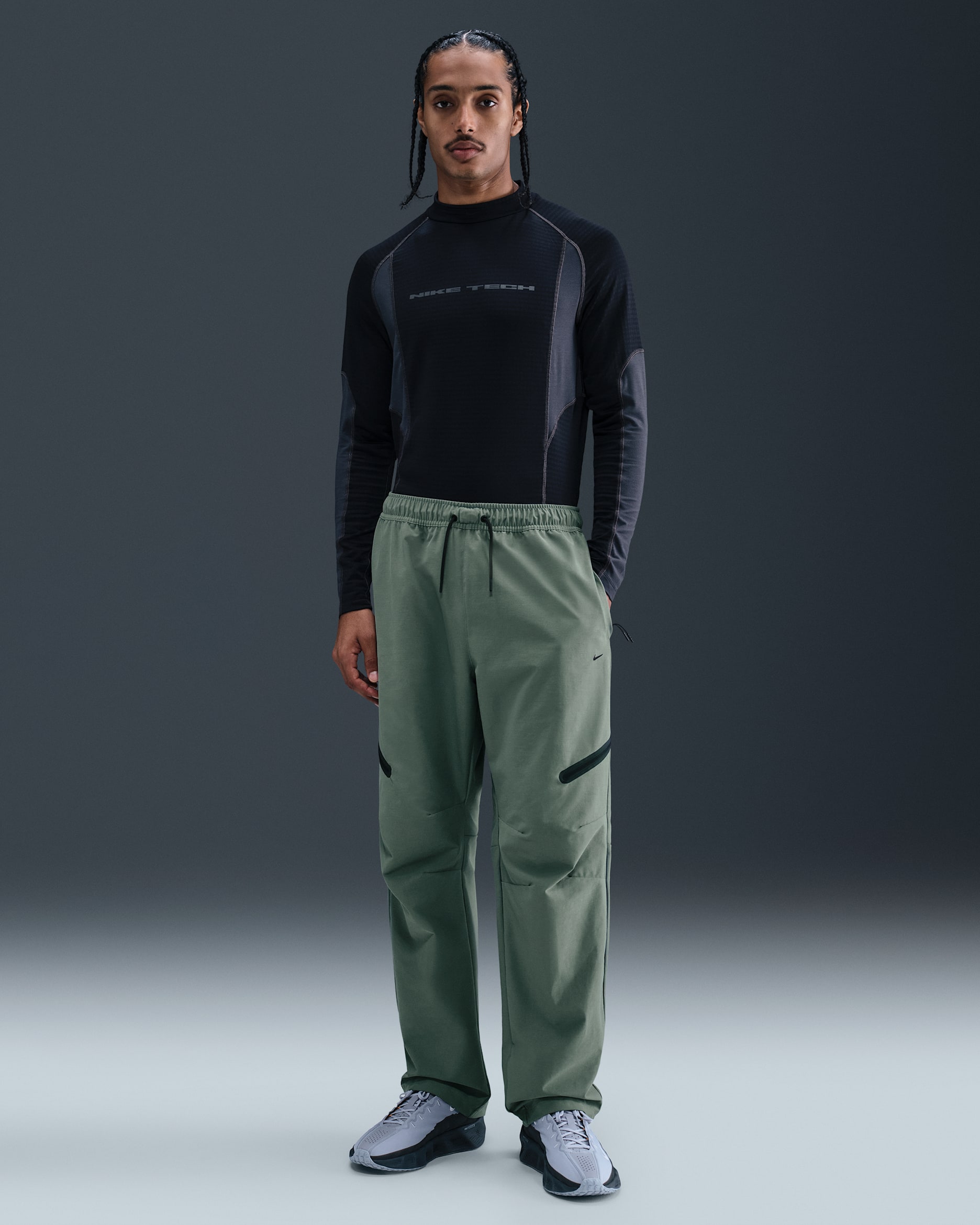 Pants holgados de Shori para hombre Nike Tech - Verde arcilla/Negro