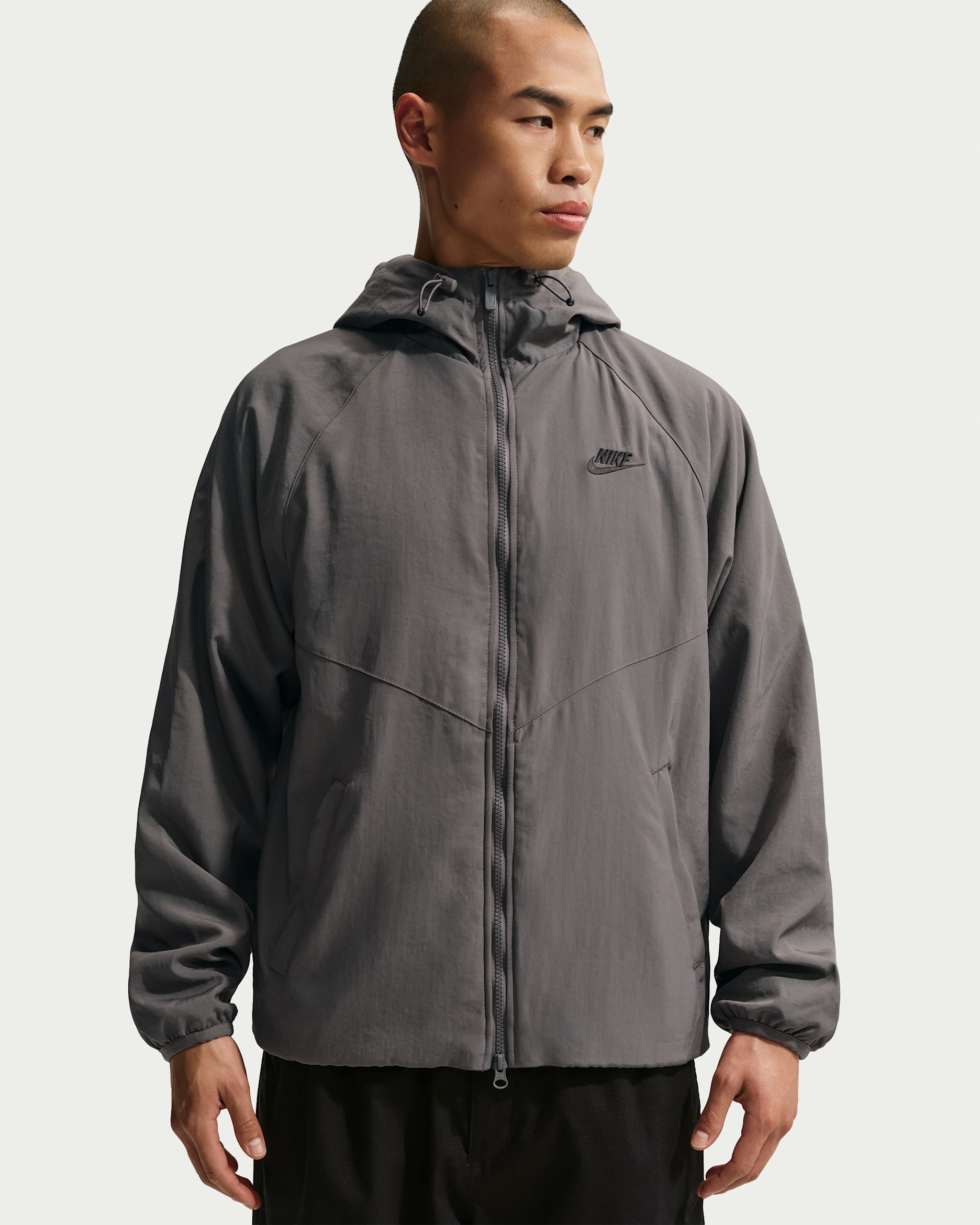 나이키 남성 윈터라이즈드 우븐 후드 재킷 - 케이브 스톤/블랙