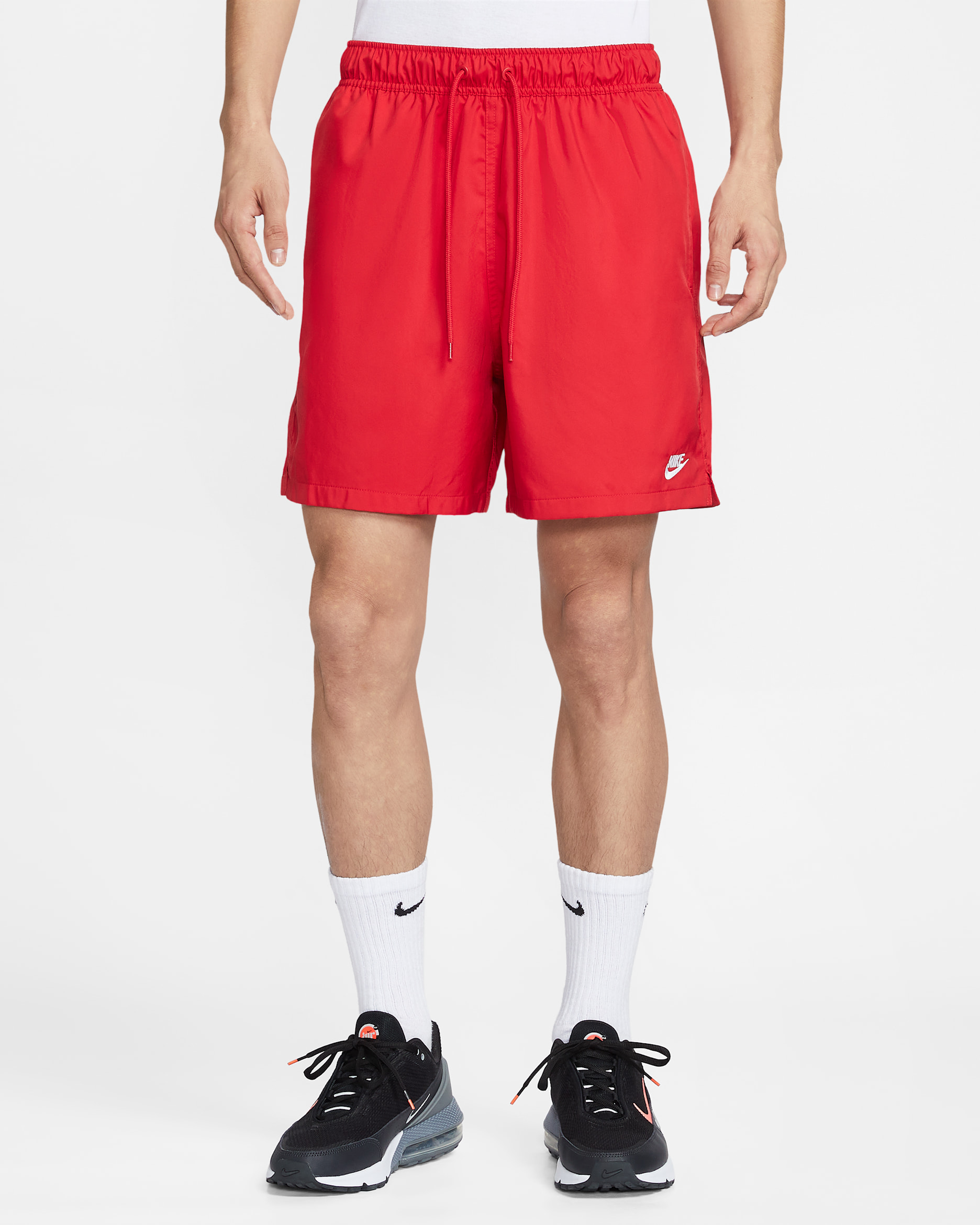 Nike Club Men's Woven Flow Shorts - University Red/White