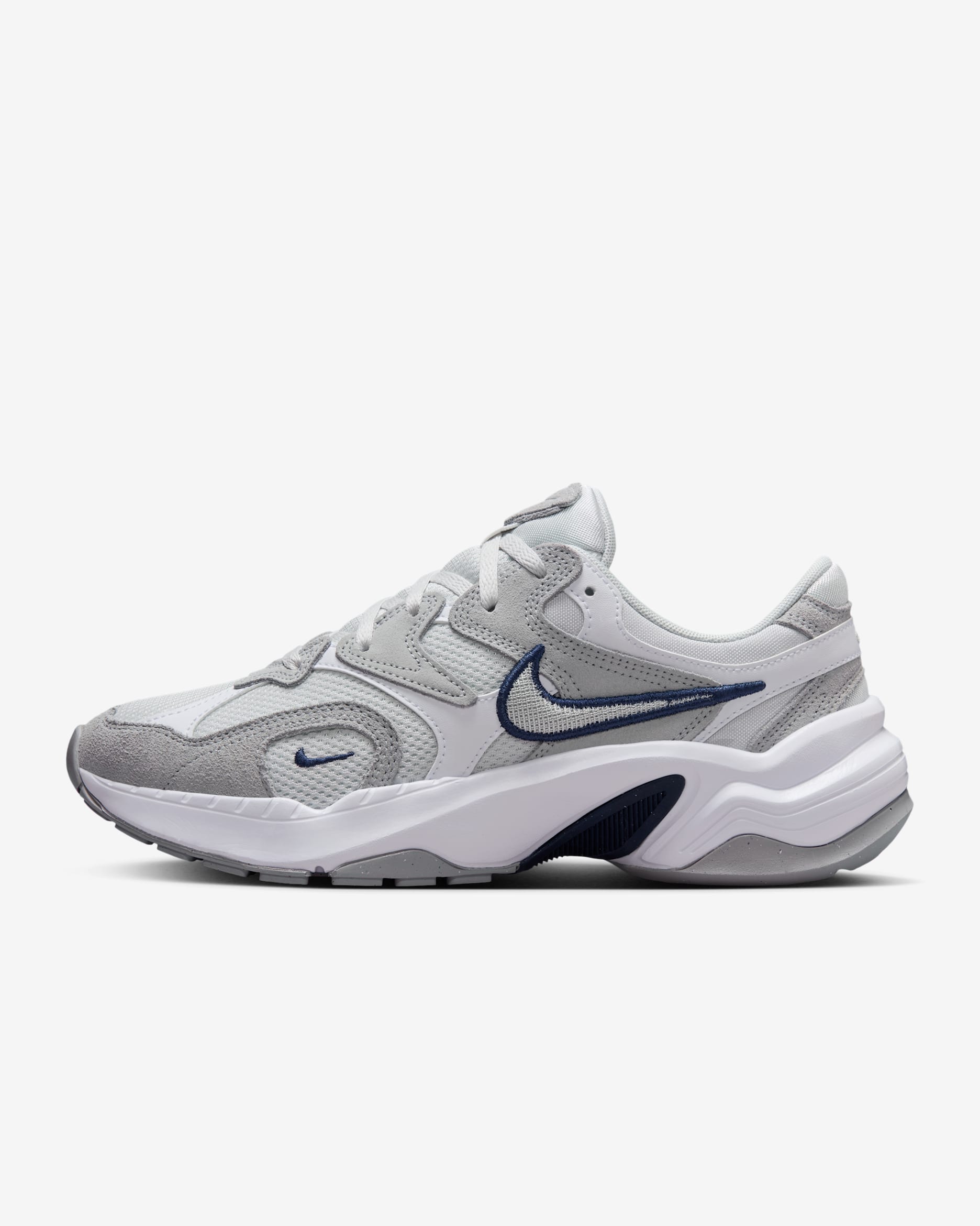 Tenis para mujer Nike AL8 - Gris lobo/Azul marino medianoche/Blanco/Polvo fotón