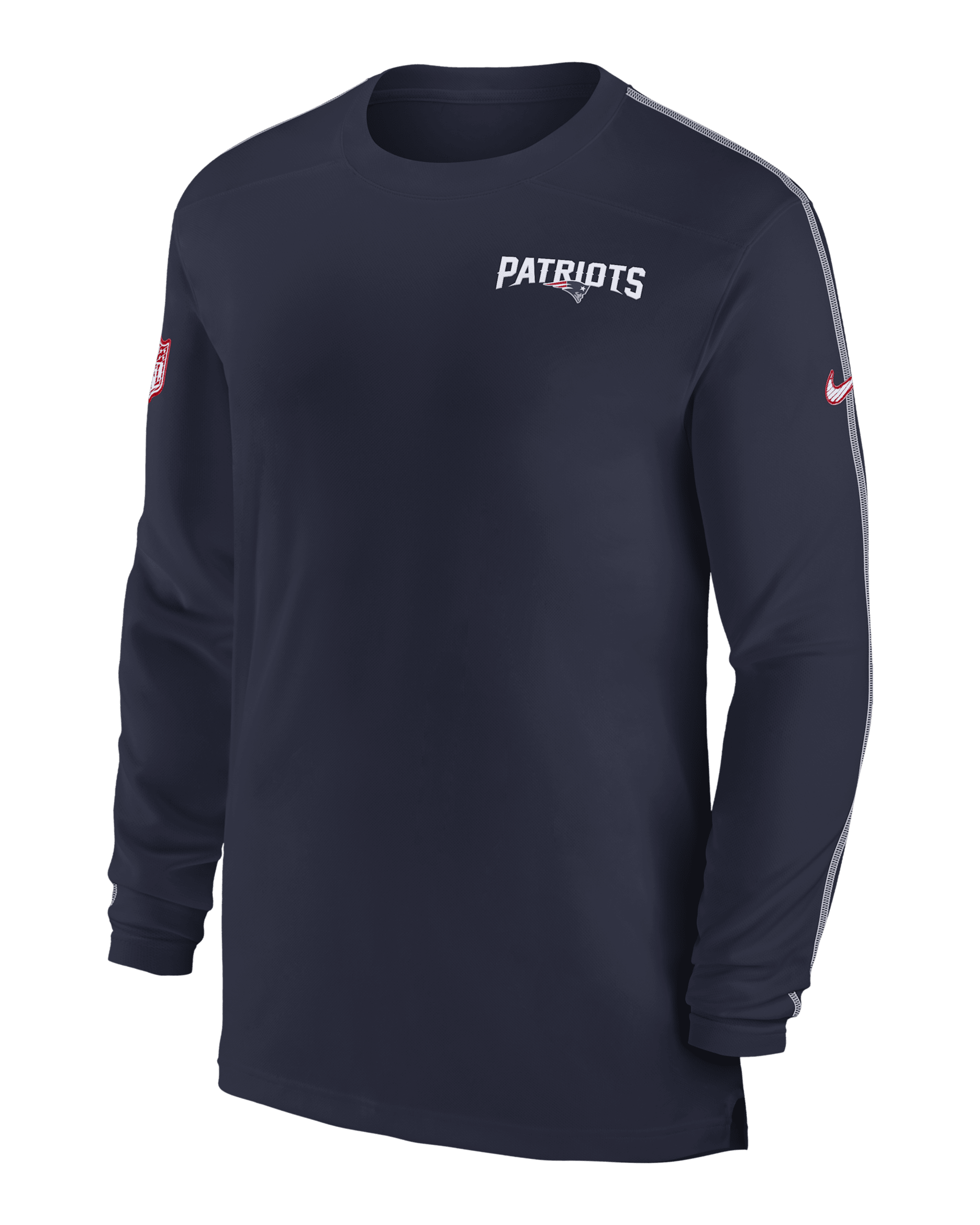 New England Patriots Sideline Coach Men's Nike Dri-FIT NFL Long-Sleeve Top - Navy