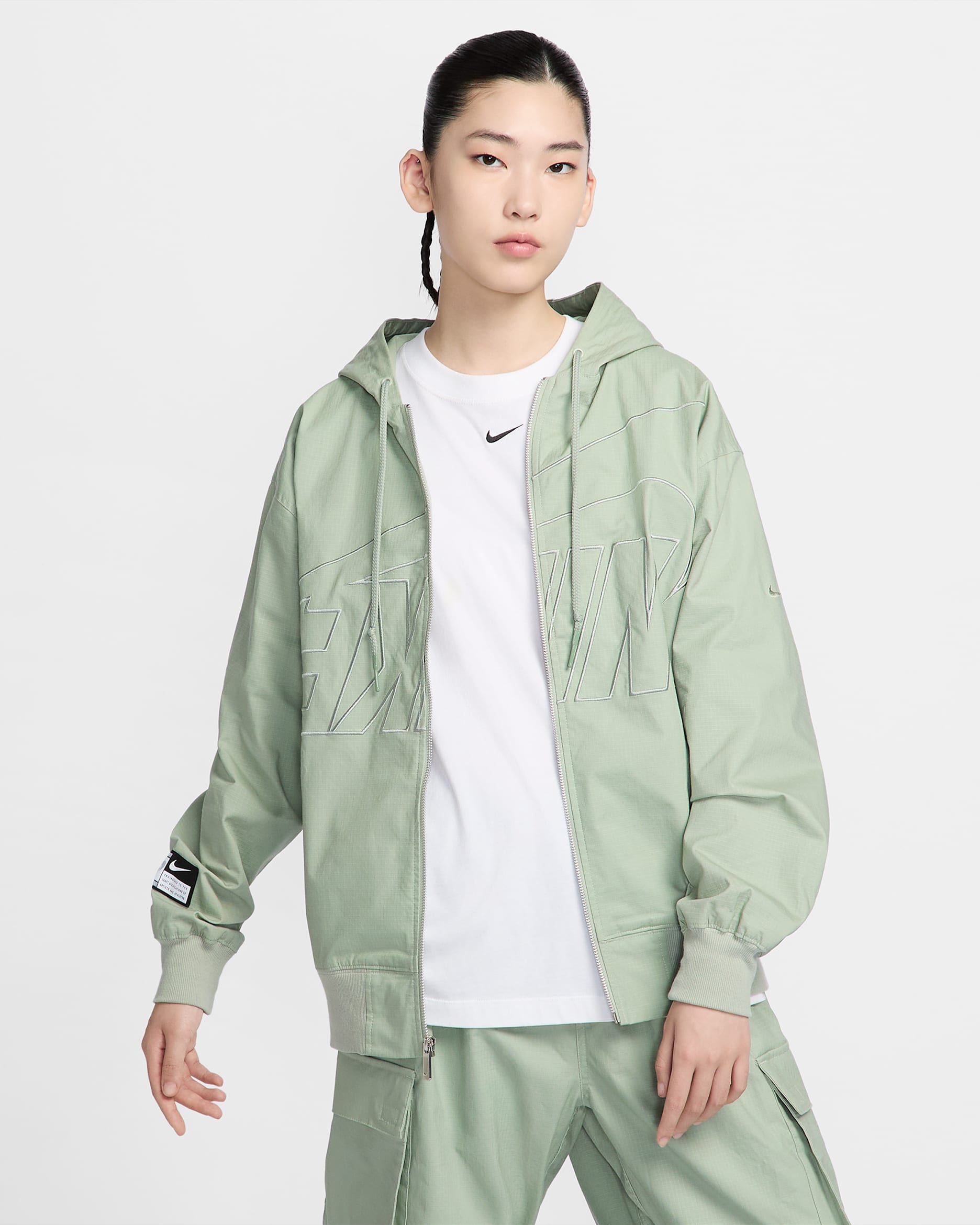 ナイキ スポーツウェア ウィメンズ オーバーサイズド ジャケット - ジェイドホライズン/マイカグリーン