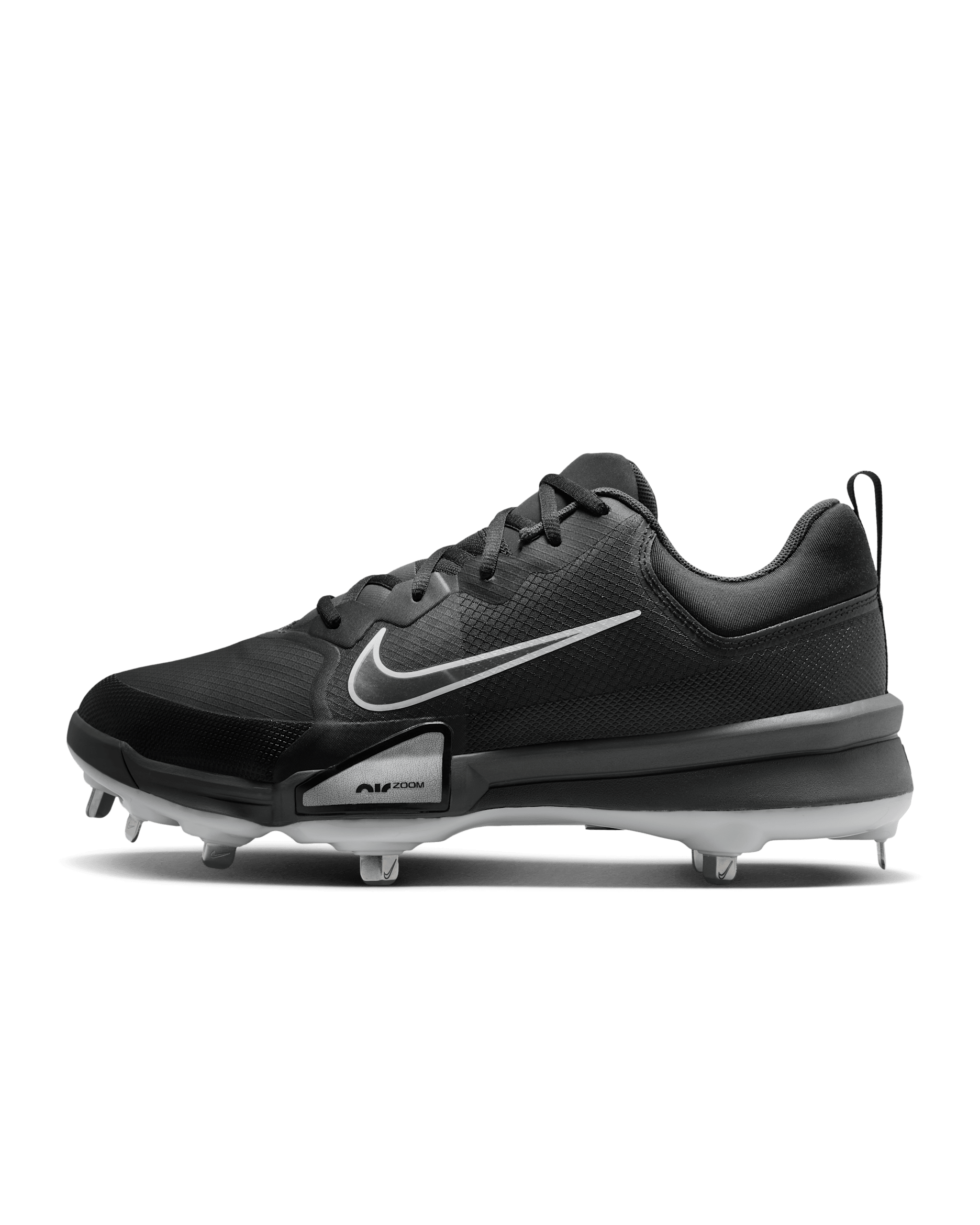 Nike Force Zoom Trout 9 Pro Baseball Cleats - Black/Anthracite/White/Metallic Silver
