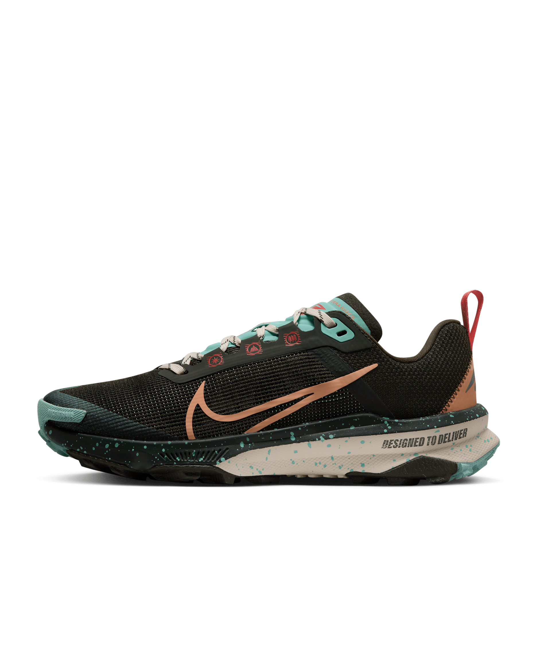 Nike Kiger 9 Women's Trail-Running Shoes - Sequoia/Emerald Rise/Guava Ice/Amber Brown