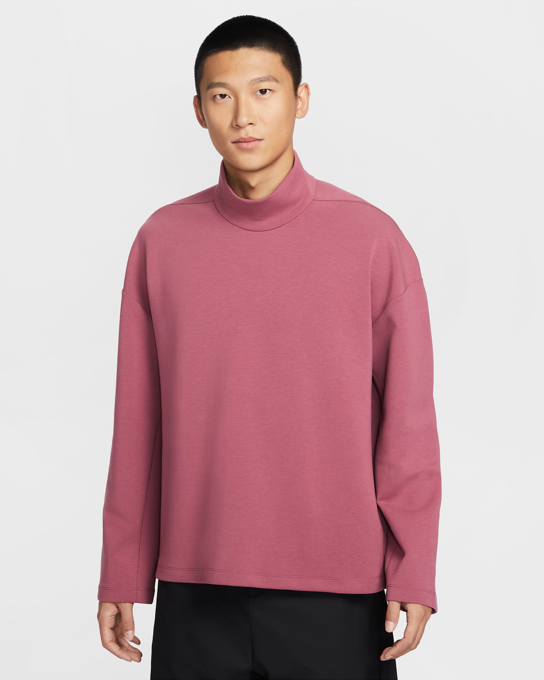 나이키 24.7 임파서블리소프트 남성 드라이 핏 터틀넥 - 핑크 스모크/라이트 볼더