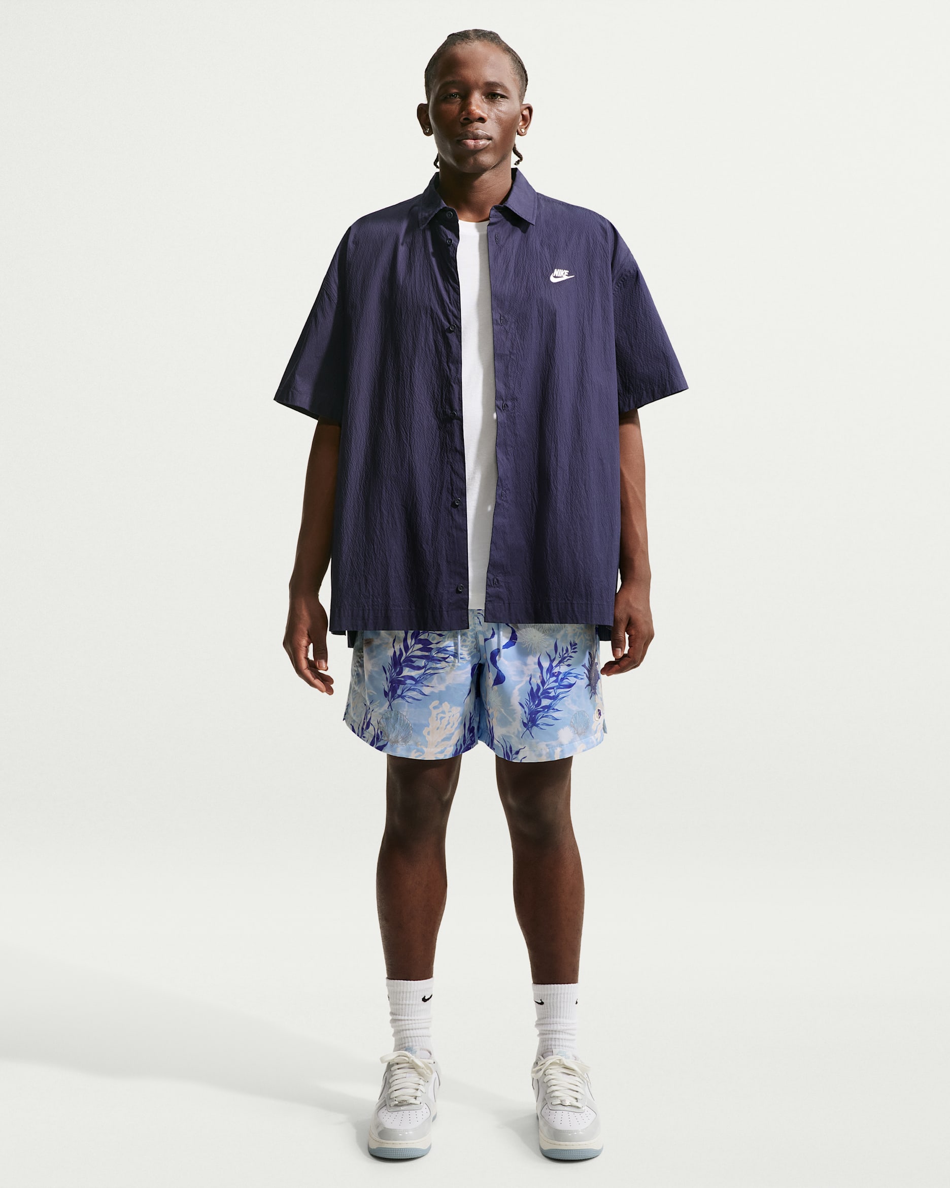 Nike Club Men's Flow Shorts - Celestine Blue/Moon Particle