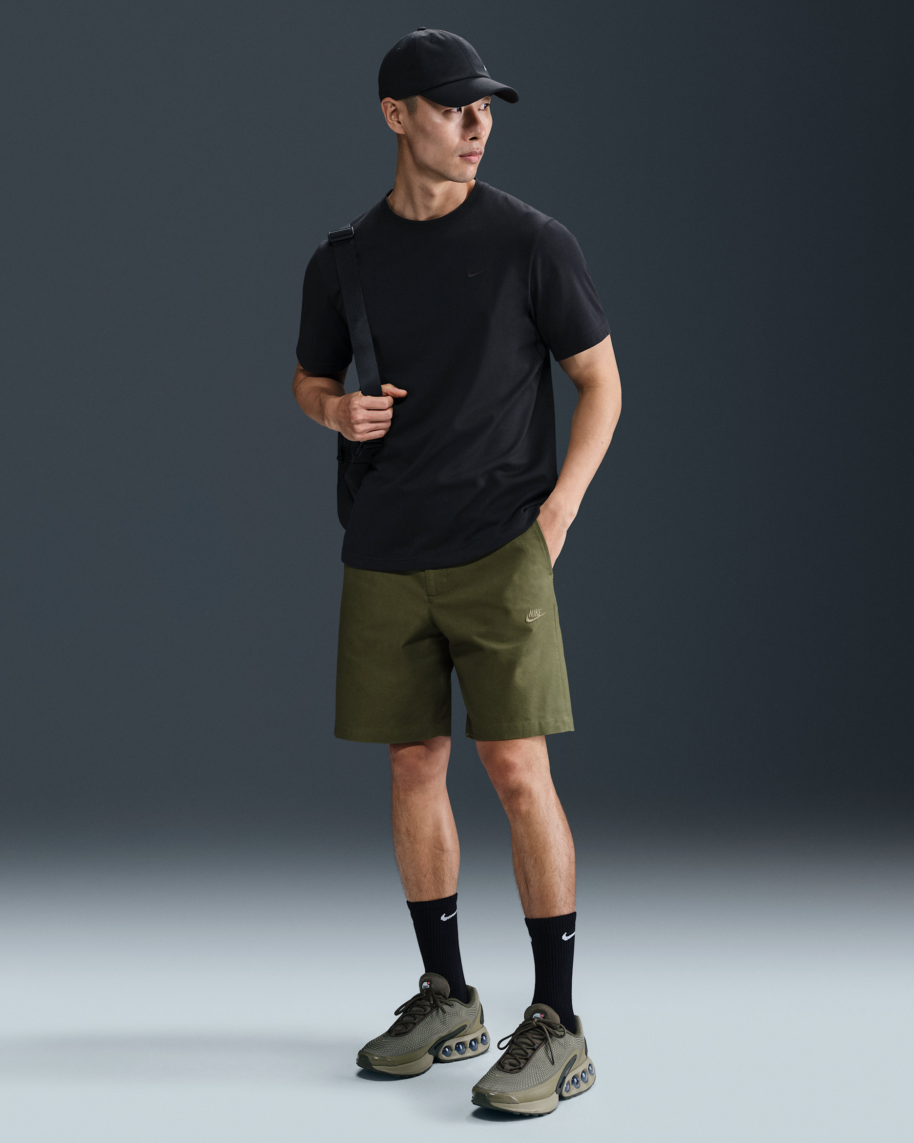 Shorts chinos para hombre Nike Club - Oliva medio/Oliva medio
