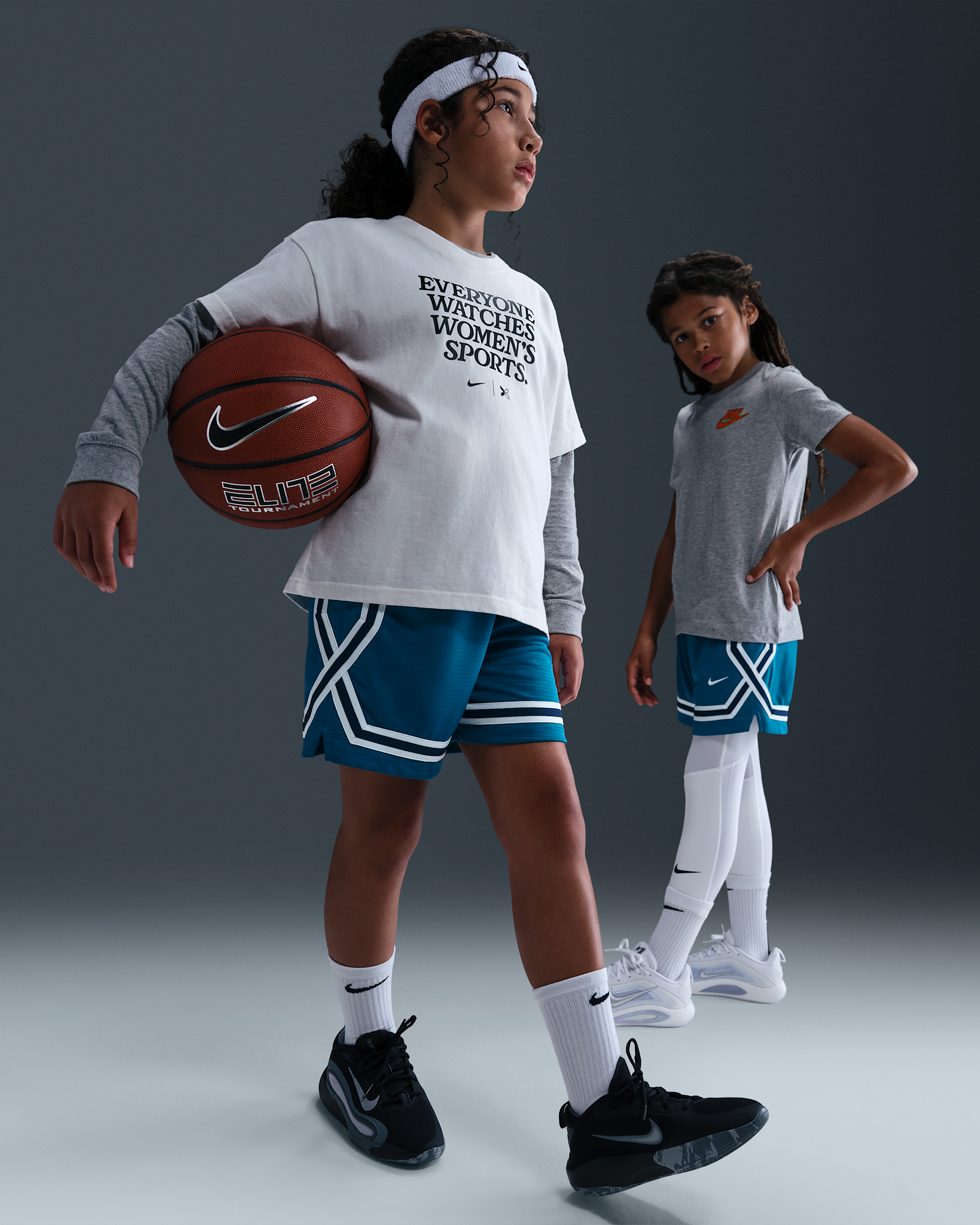 Shorts de básquetbol Dri-FIT de 13 cm para niños talla grande Nike Crossover - Verde abismo/Blanco