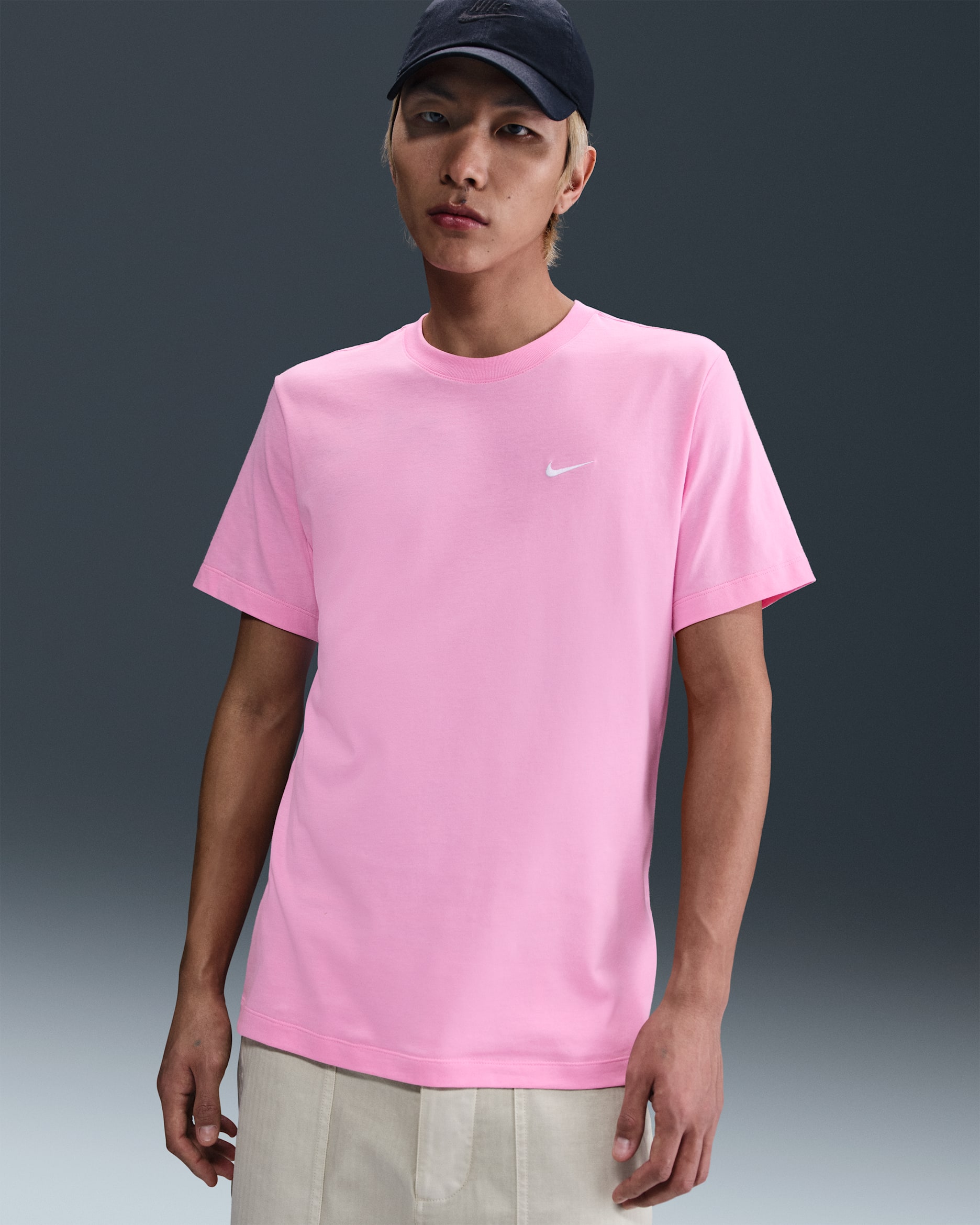 ナイキ スポーツウェア スウッシュ メンズ Tシャツ - ピンクライズ