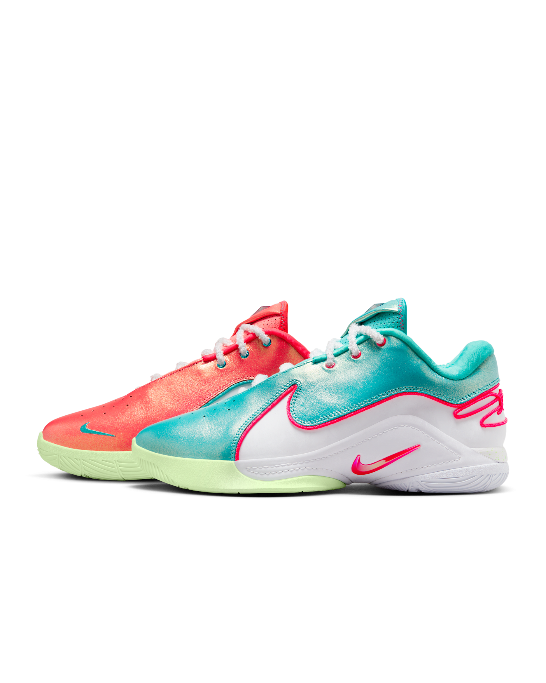 LeBron XXII 'Limelight' EP Basketball Shoes - Solar Red/White/Vapour Green/Dusty Cactus
